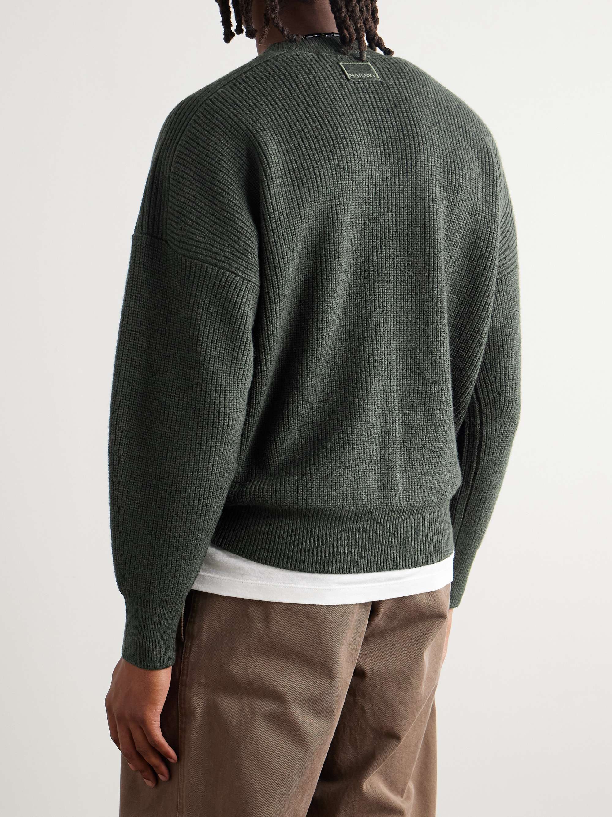 MARANT Ribbed Merino Wool-Blend Sweater