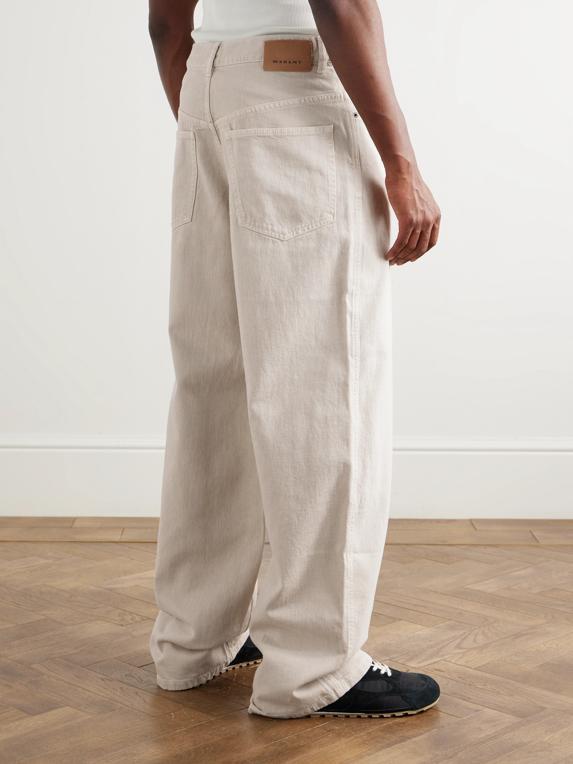 Isabel Marant Jameson Wide-leg Jeans In Neutral