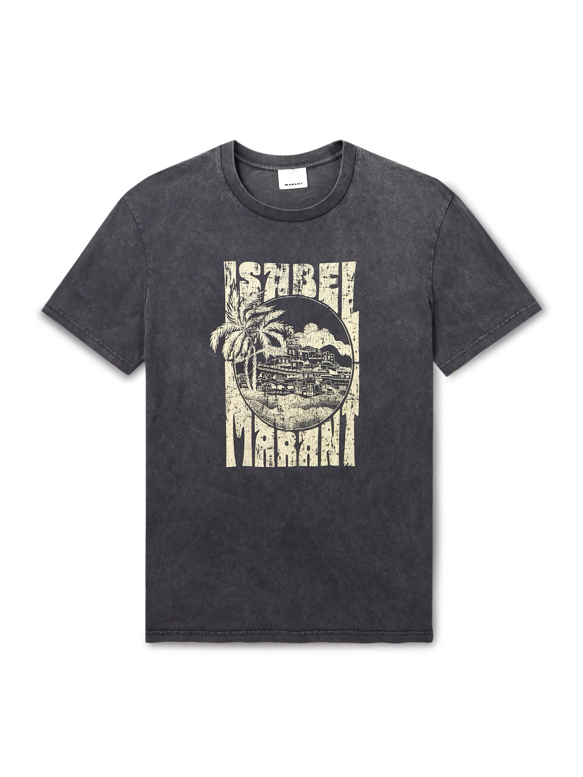 Isabel Marant Honore Printed Cotton-jersey T-shirt In Gray