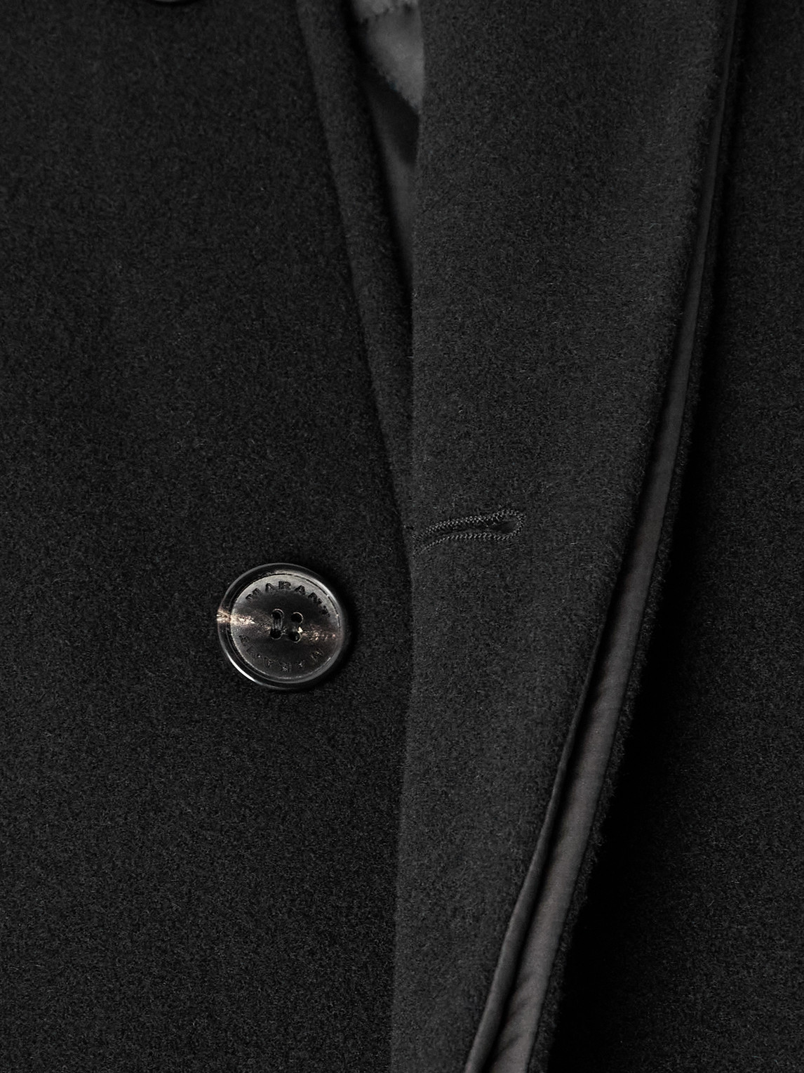 Isabel Marant Kirk Wool-blend Overcoat In Black