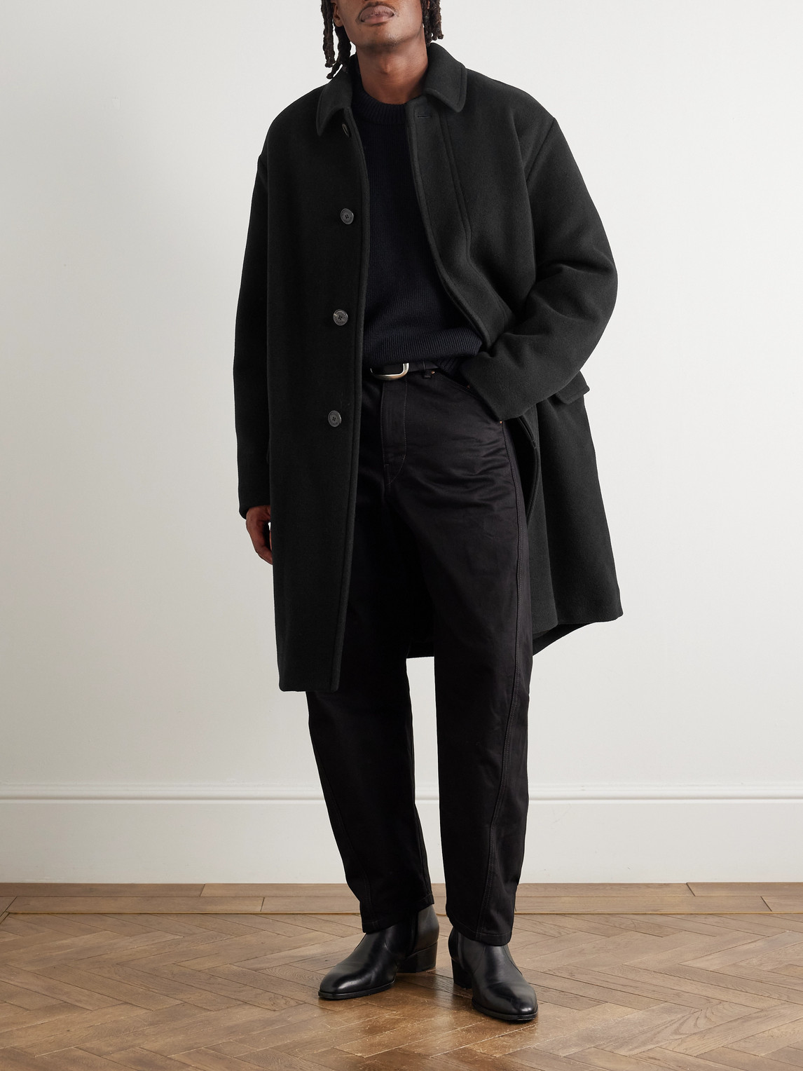 Isabel Marant Kirk Wool-blend Overcoat In Black