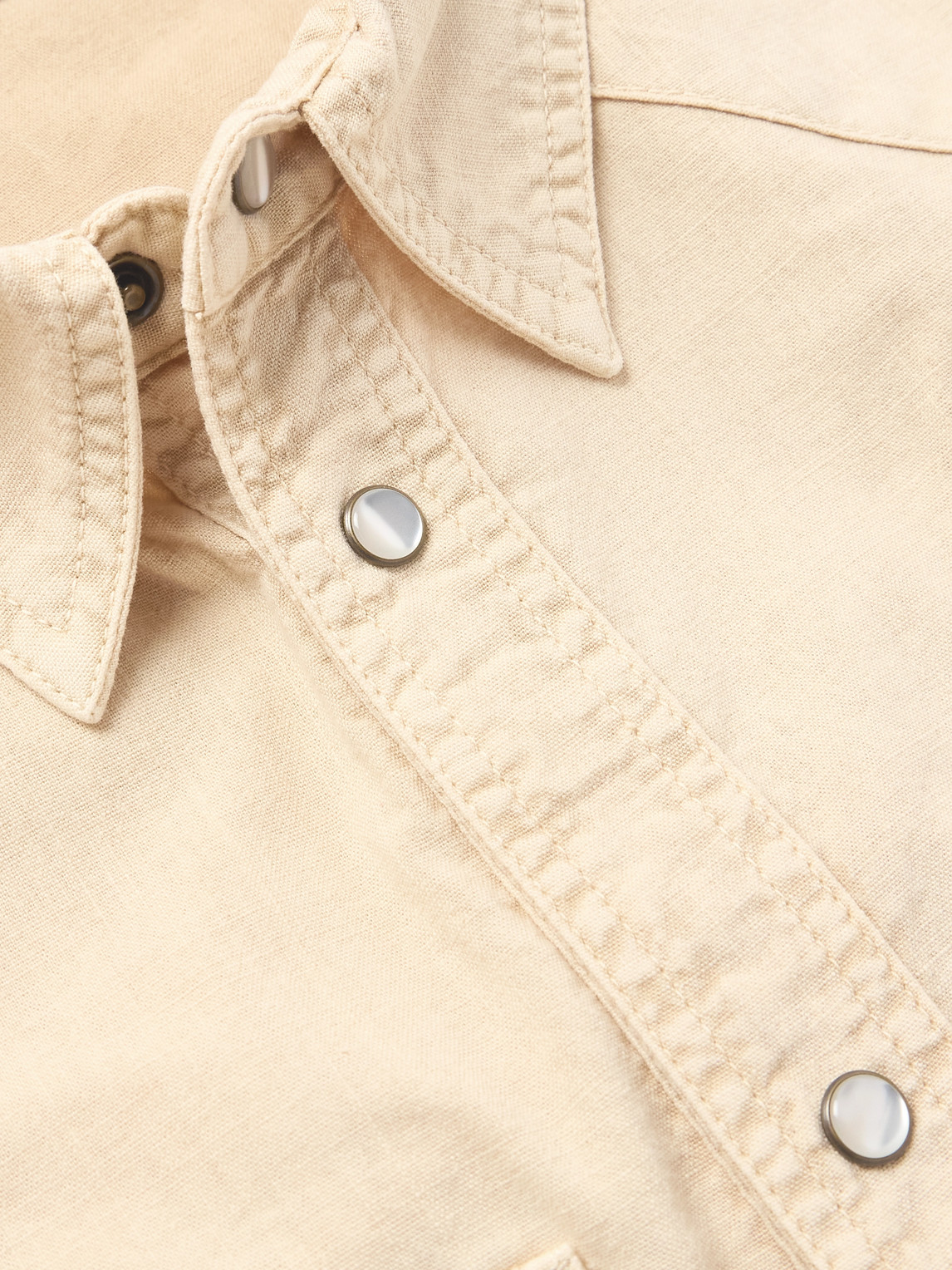 Isabel Marant Vasco Cotton Western Shirt In Neutral