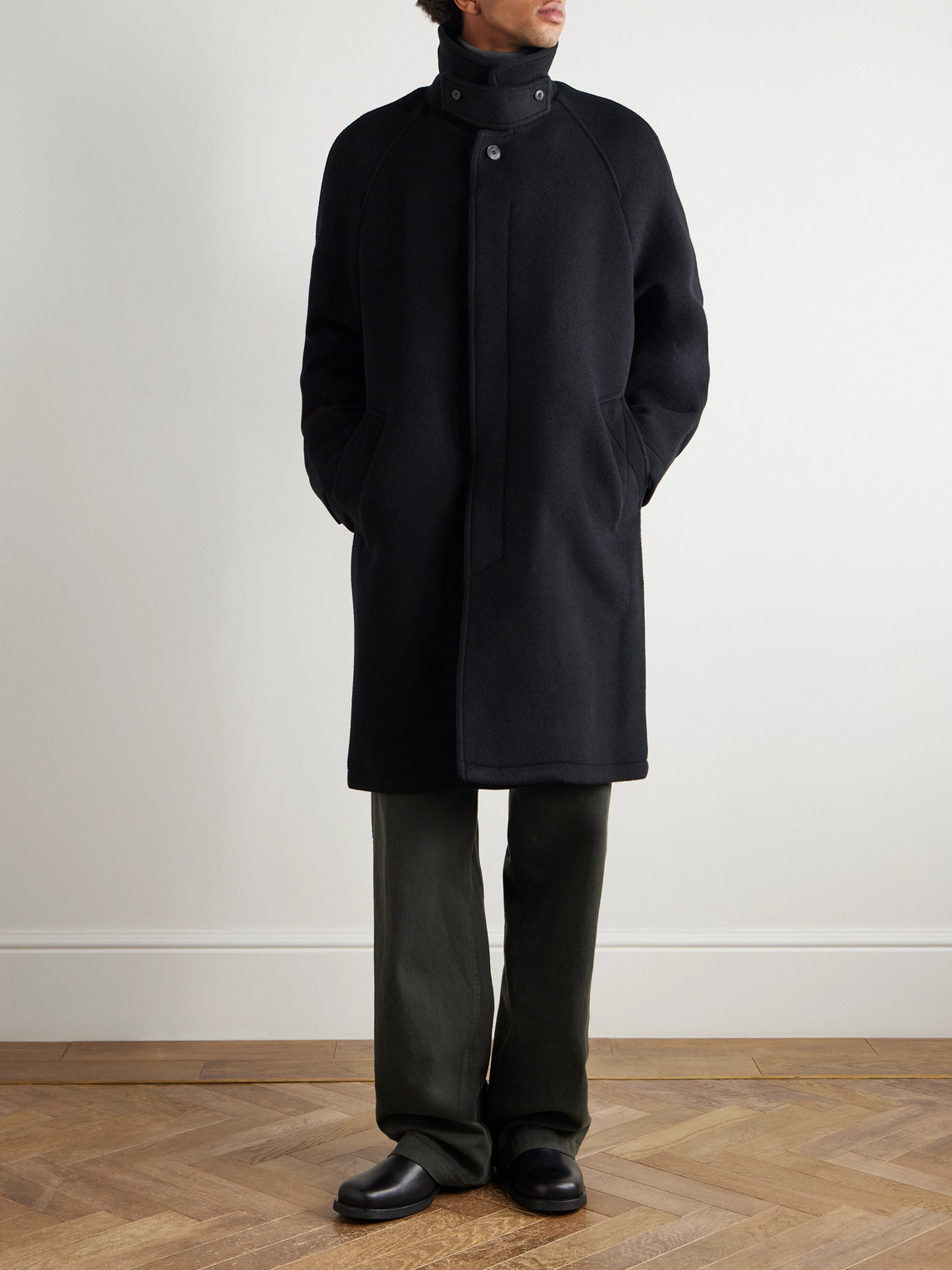  Mfpen - Accession Brushed Recycled-wool Coat - Men - Black - Xxl 