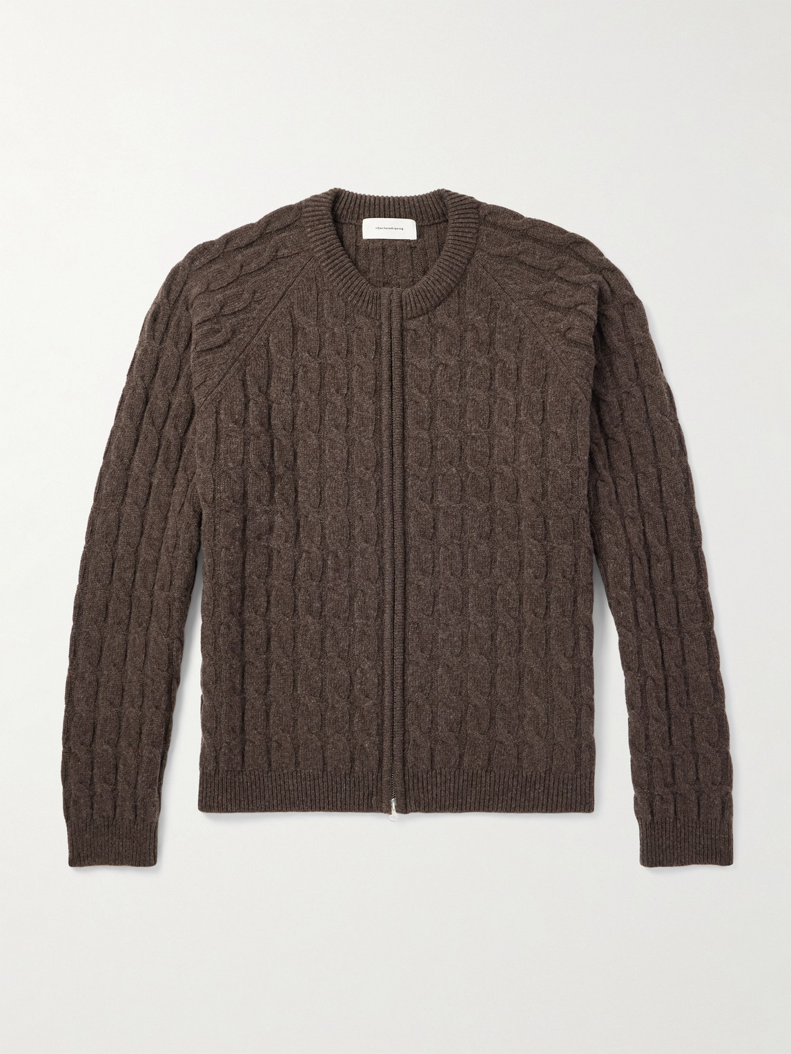 mfpen Editor Cable-Knit Wool Zip-Up Cardigan - Men