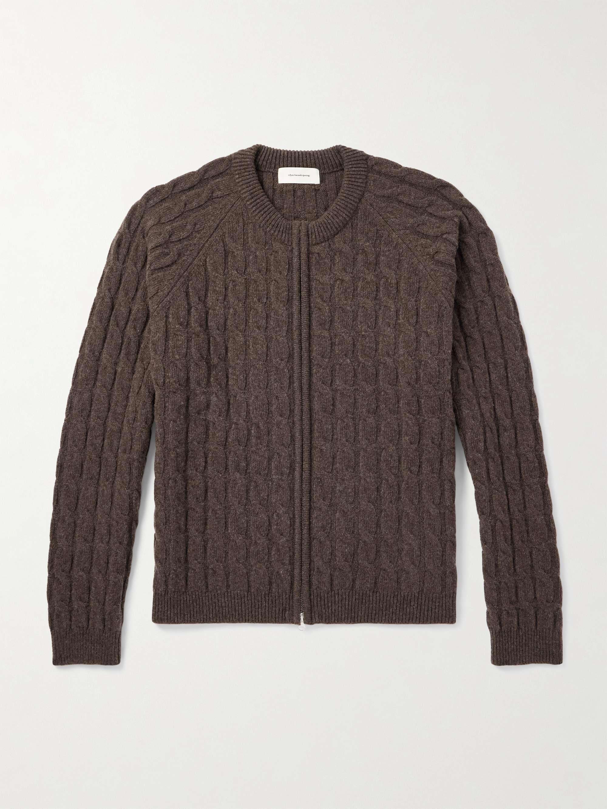 MFPEN Editor Cable-Knit Wool Zip-Up Cardigan for Men | MR PORTER