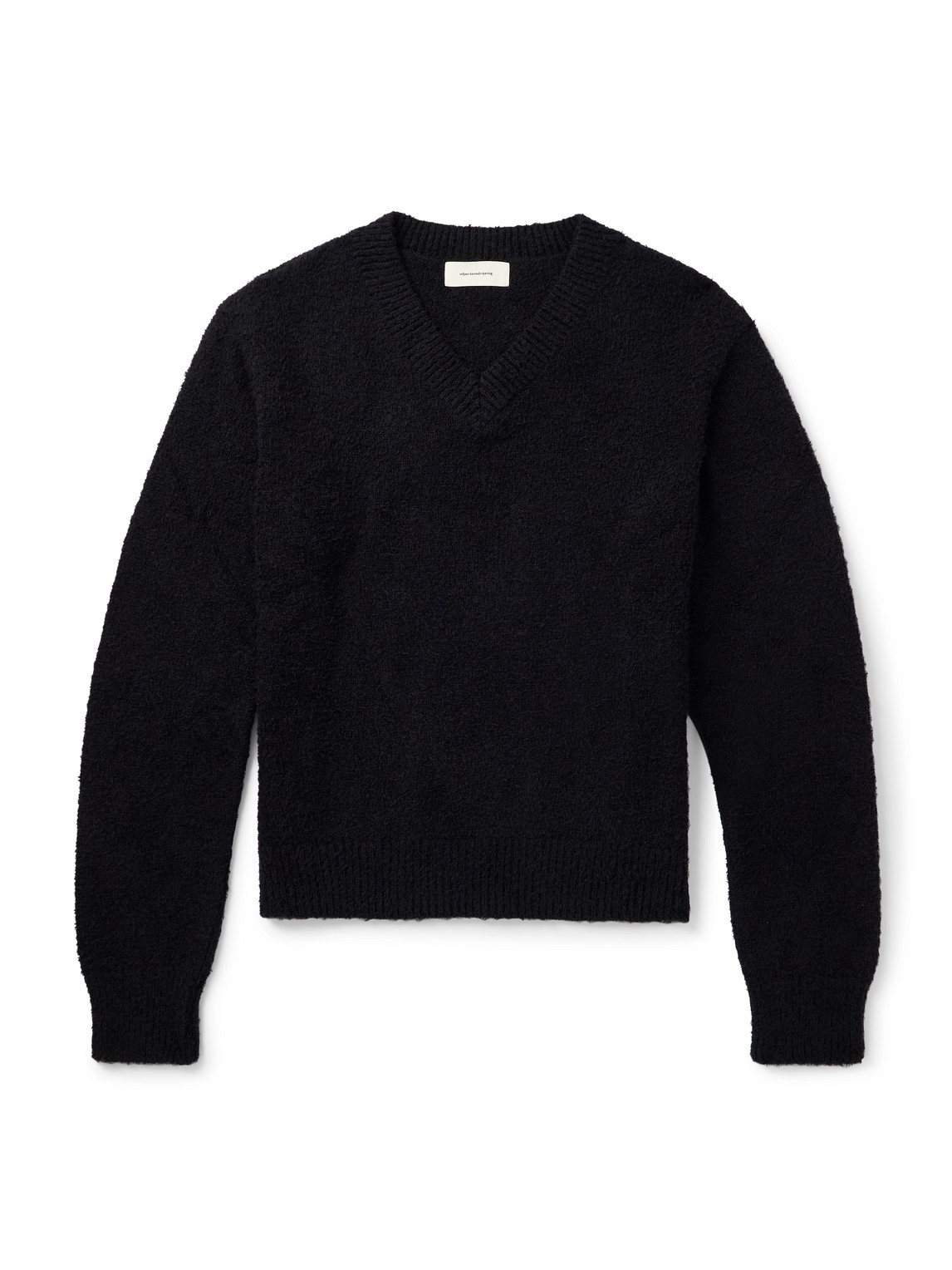 Mfpen Combed Organic Cotton Sweater In Black