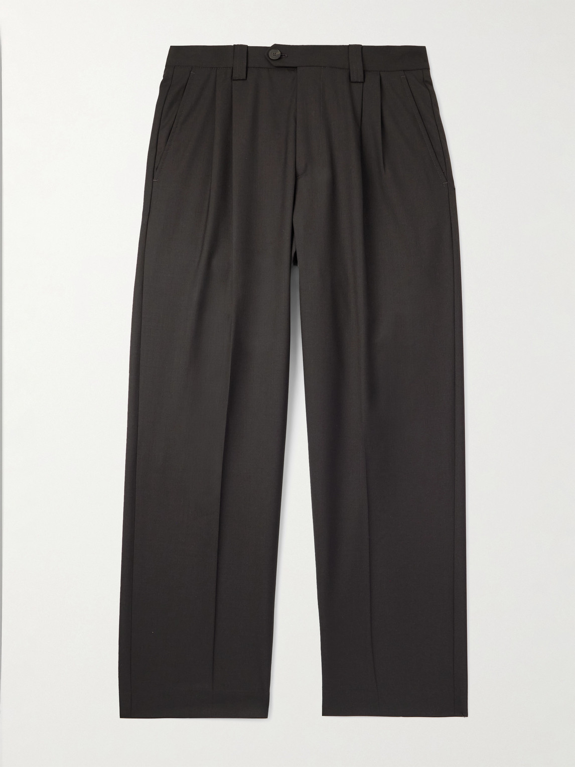 mfpen Classic Wide-Leg Pleated Wool-Twill Trousers - Men