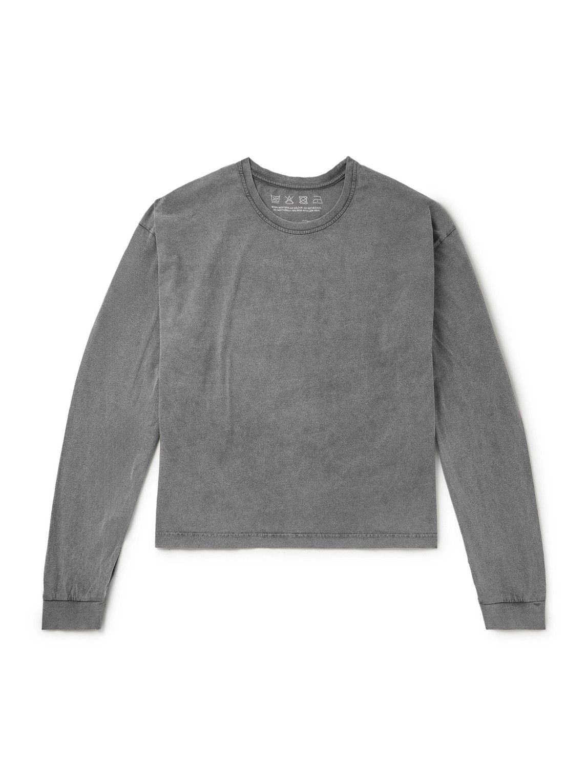 Mfpen Cropped Organic Cotton-jersey T-shirt In Gray