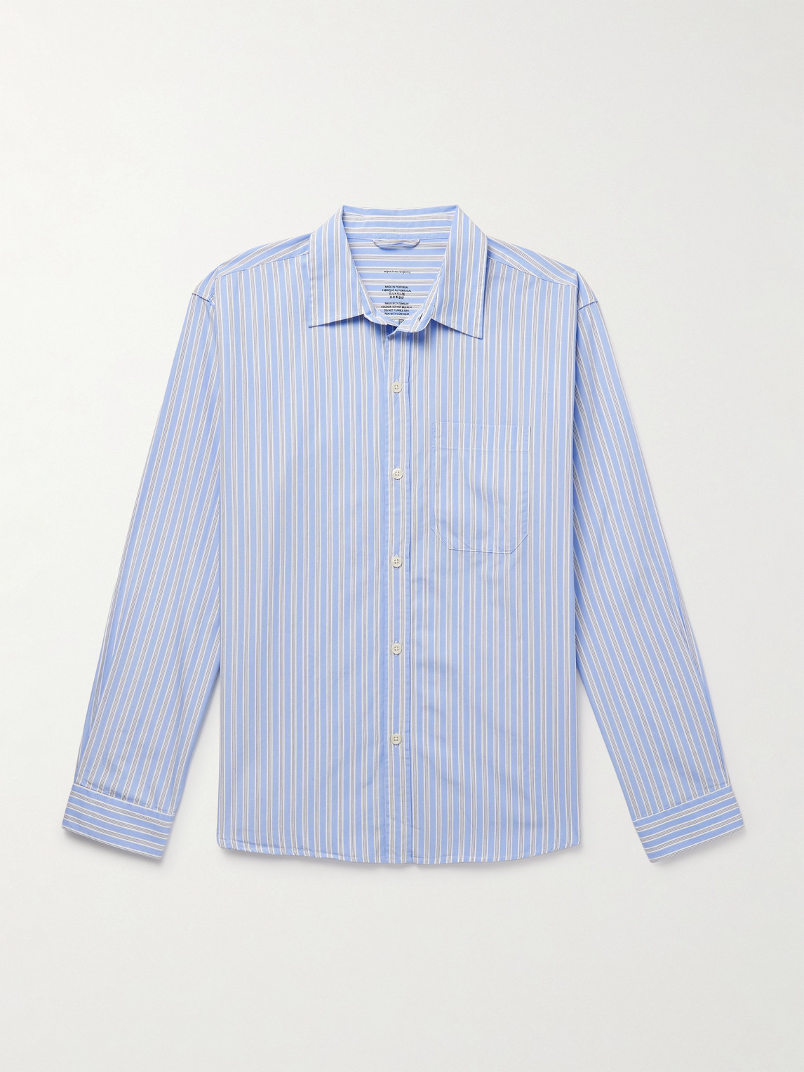 mfpen Distant Striped Organic Cotton-Poplin Shirt - Men