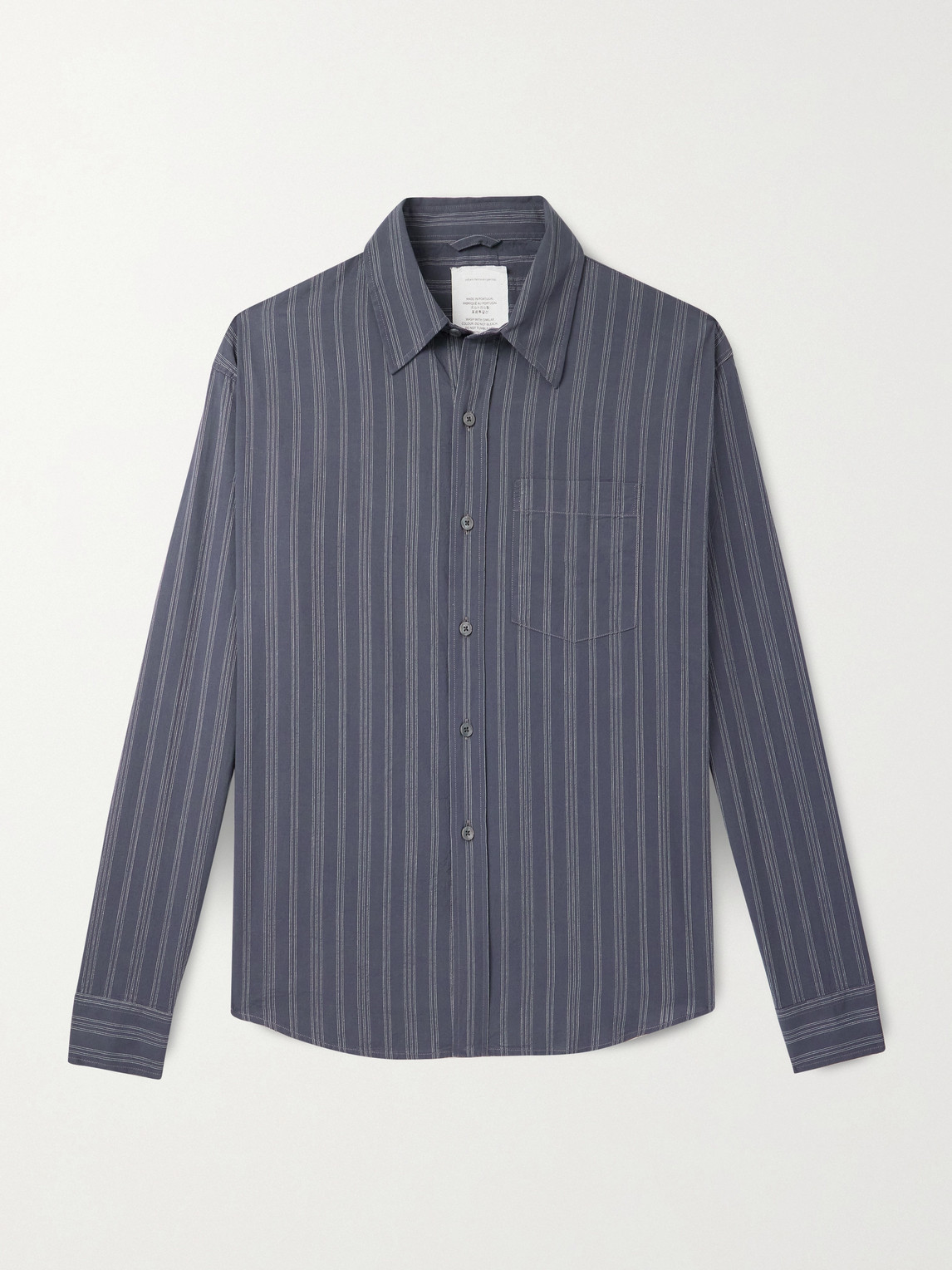 Mfpen Executive Striped Cotton Shirt In Blue