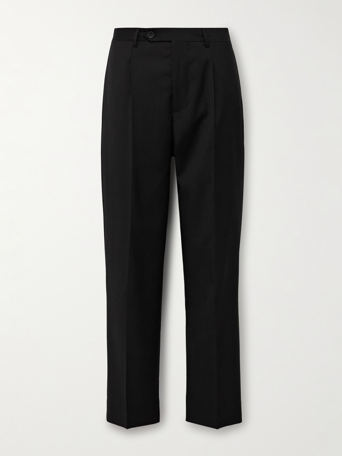 mfpen traight-Leg Pleated Wool-Crepe uit Trousers - Men