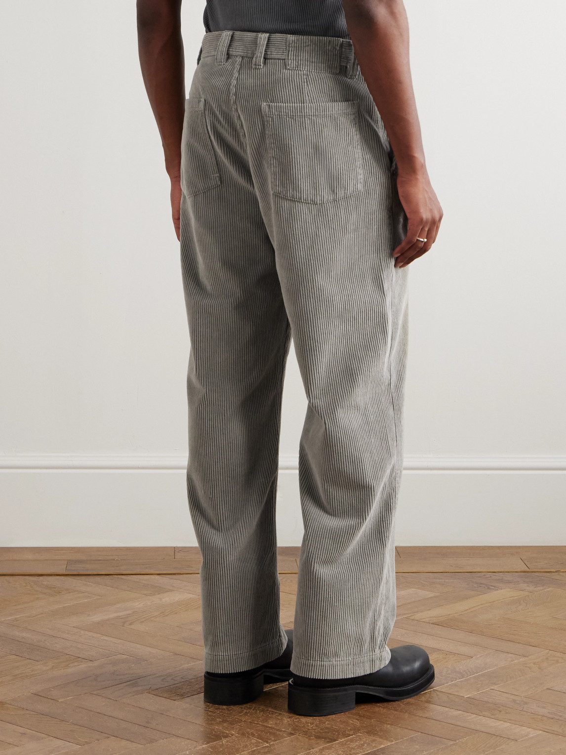 Mfpen Straight-leg Cotton-corduroy Trousers In Gray