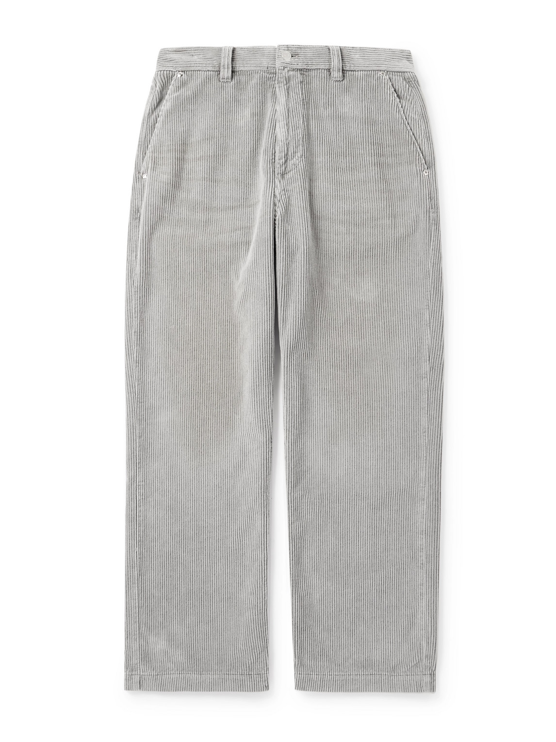 Mfpen Straight-leg Cotton-corduroy Trousers In Gray