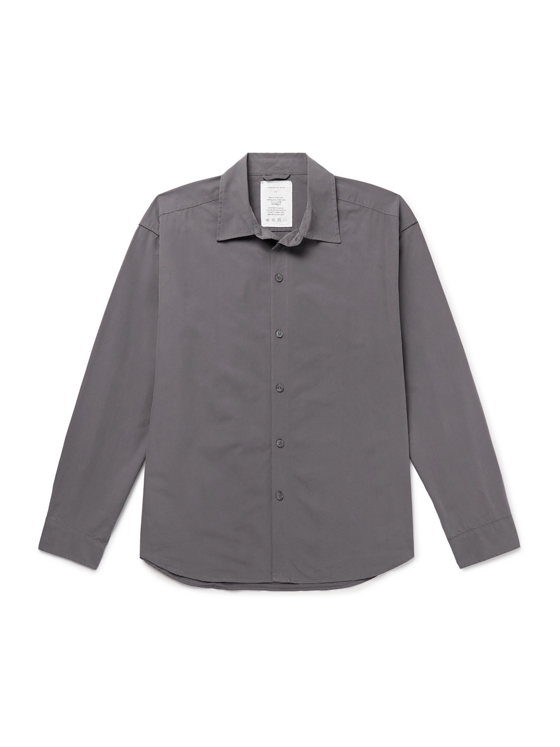 Mfpen Generous Organic Cotton-poplin Shirt In Gray