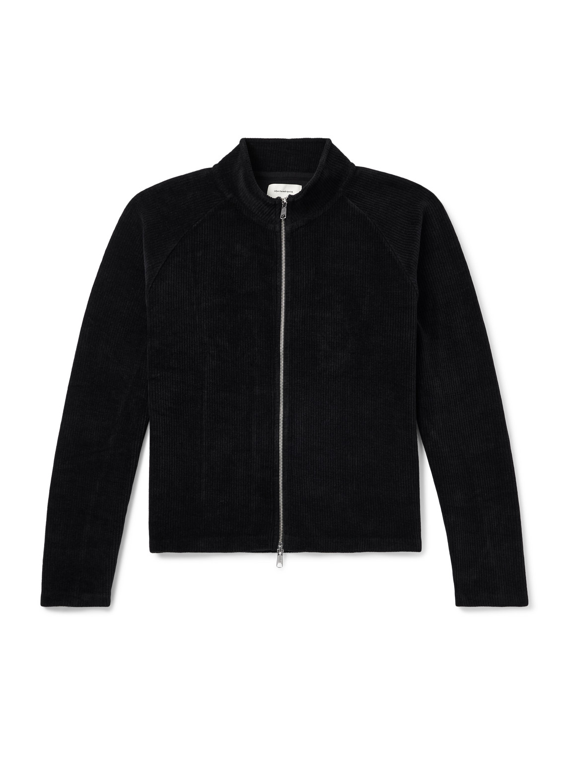 Mfpen Leisure Cotton Zip-up Sweater In Black