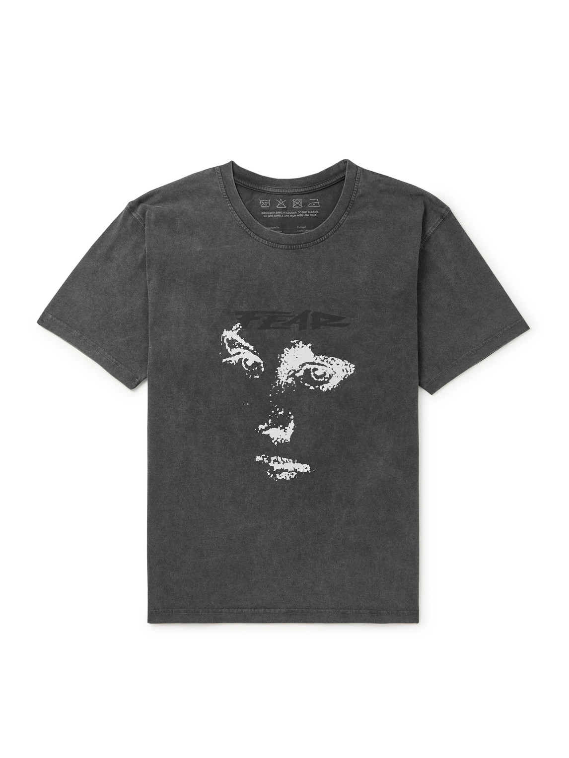 Mfpen Merch Cropped Printed Organic Cotton-jersey T-shirt In Gray