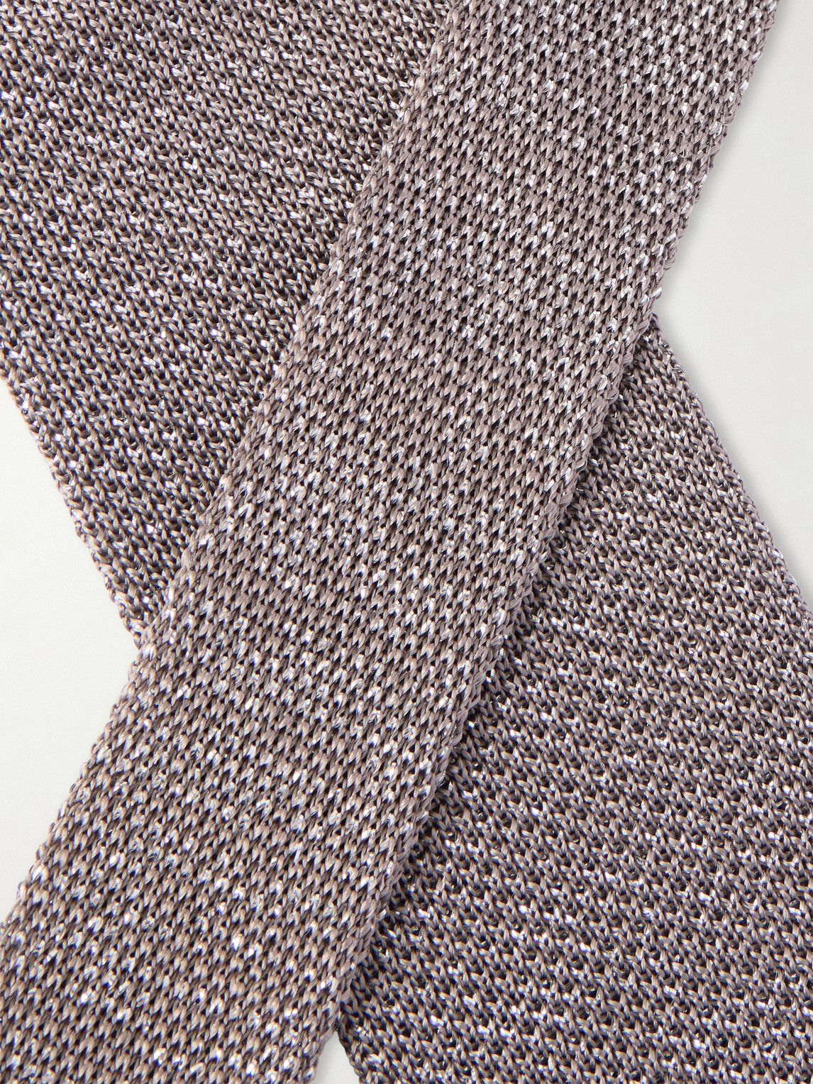 7cm Metallic Silk-Blend Tie — 2