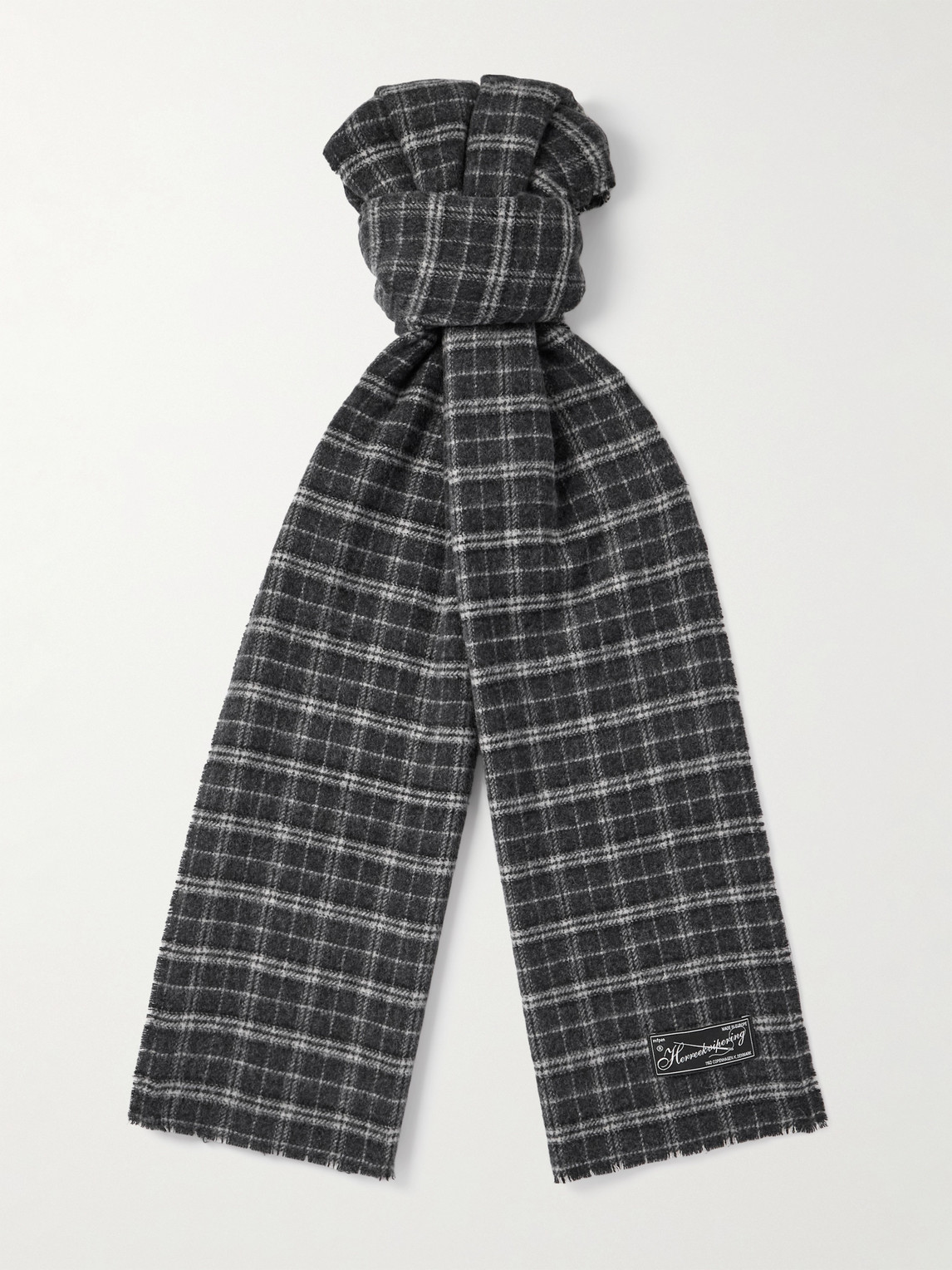 mfpen Checked Brushed Wool Scarf - Men