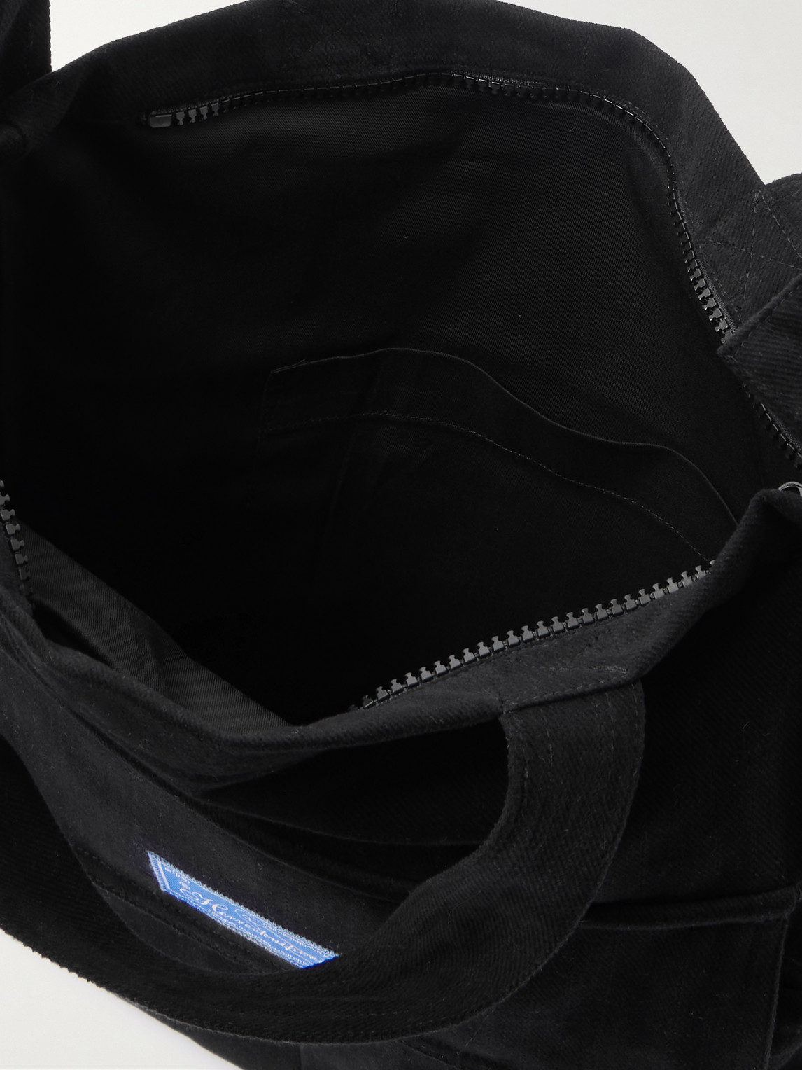 Mfpen Routine Logo-appliquéd Brushed-twill Tote Bag In Black