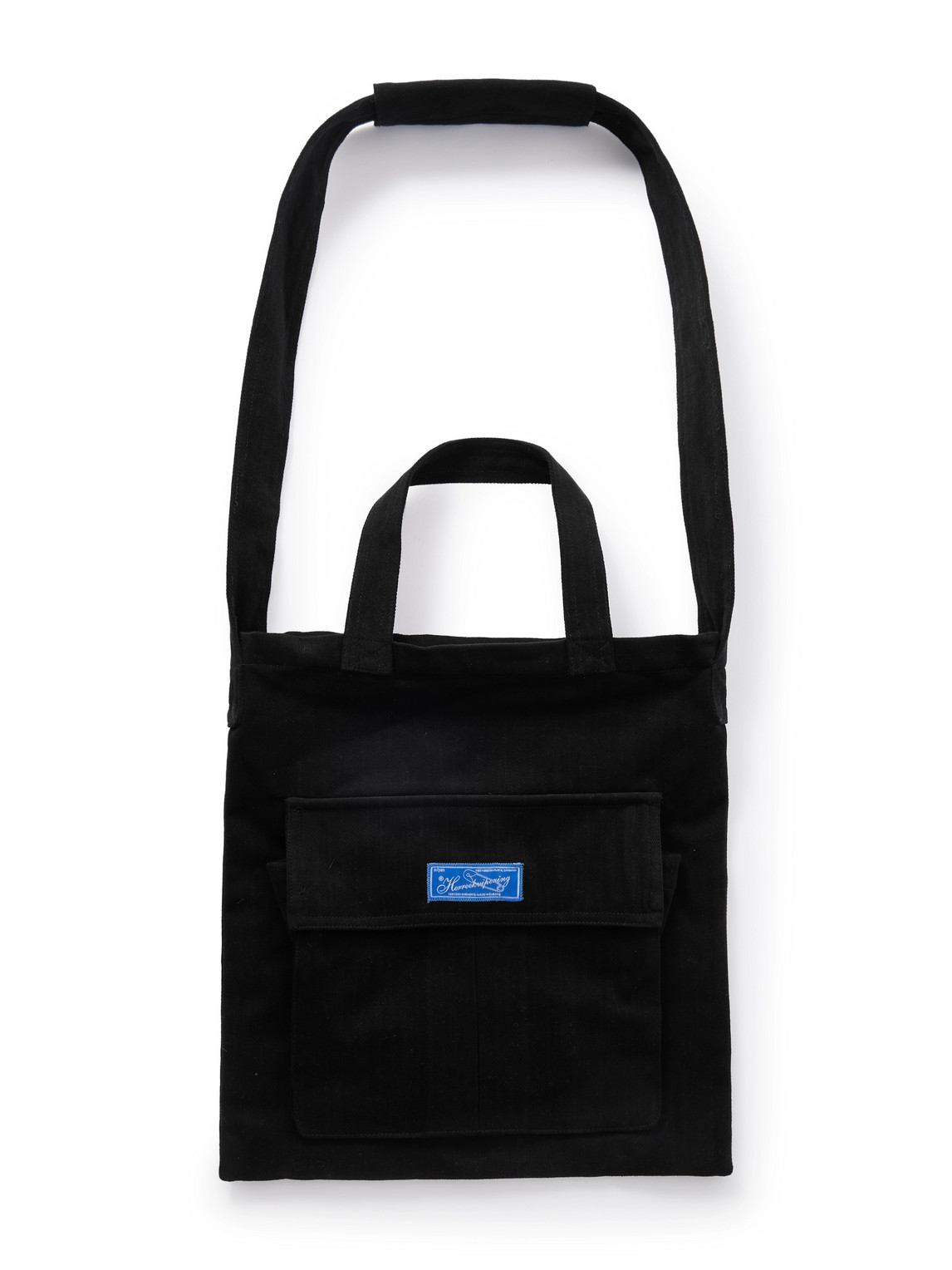 Mfpen Routine Logo-appliquéd Brushed-twill Tote Bag In Black
