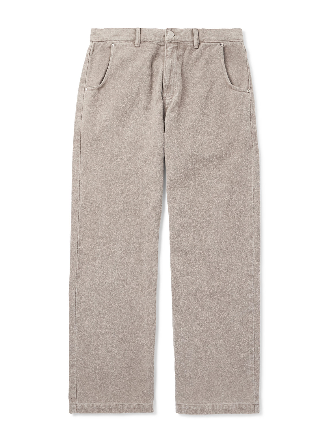Mfpen Straight-leg Brushed Organic Jeans In Neutral