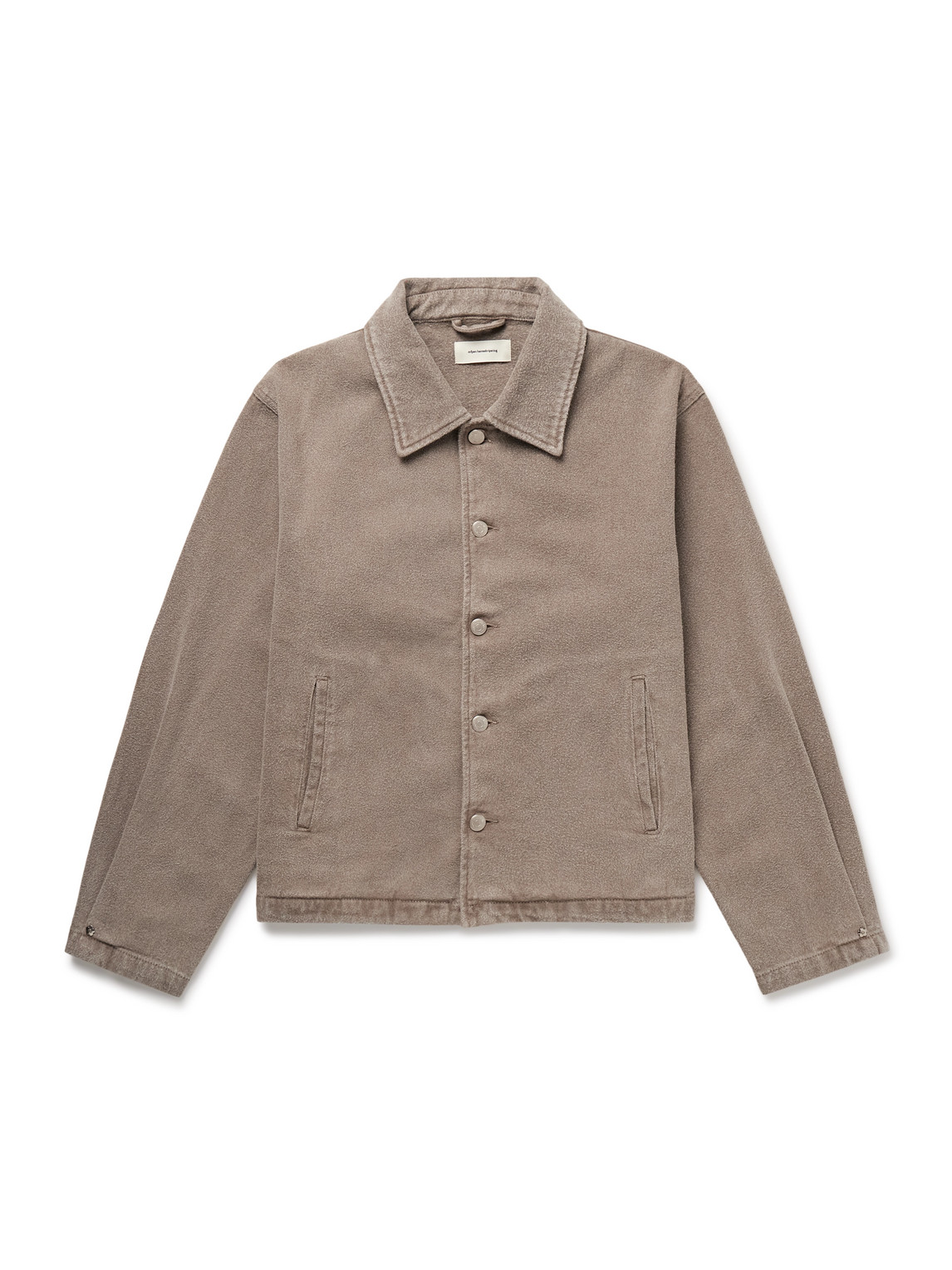 Mfpen Painters Brushed Organic Cotton Overshirt In Neutral