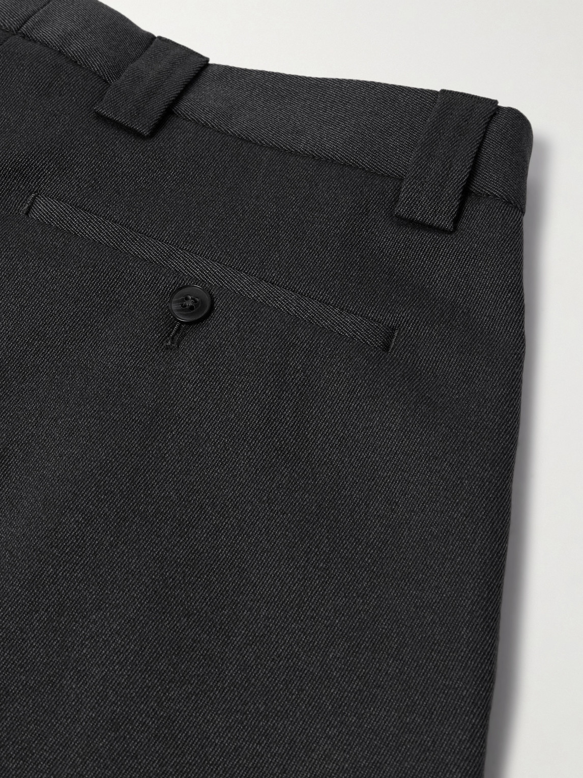 Mfpen Service Wide-leg Pleated Virgin Wool-twill Trousers In Gray