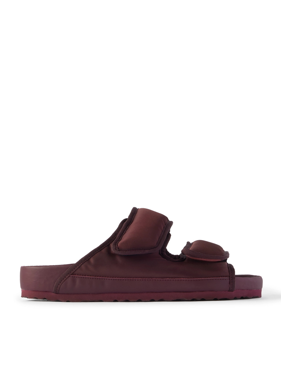 Birkenstock 1774 Arizona Cosny Nylon Double-strap Sandals In Burgundy