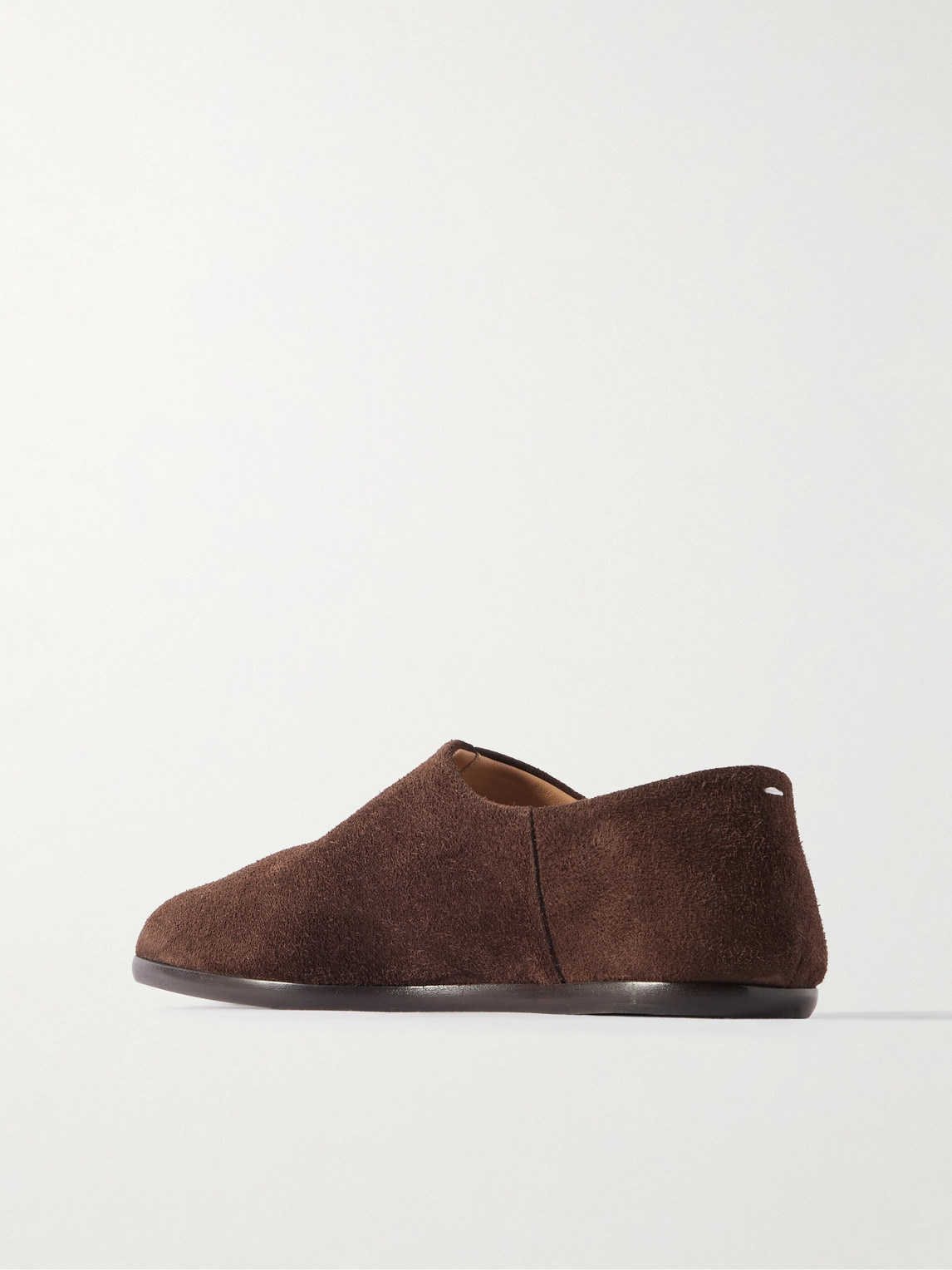 Maison Margiela Tabi Split-toe Suede Loafers In Brown