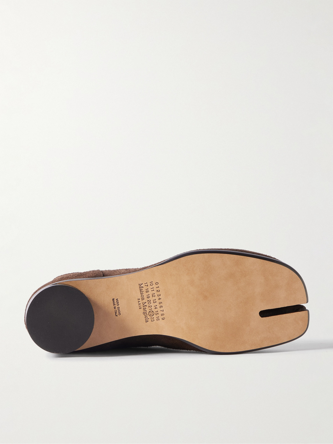 Maison Margiela Leather Tabi Ankle Boots 30 In Brown