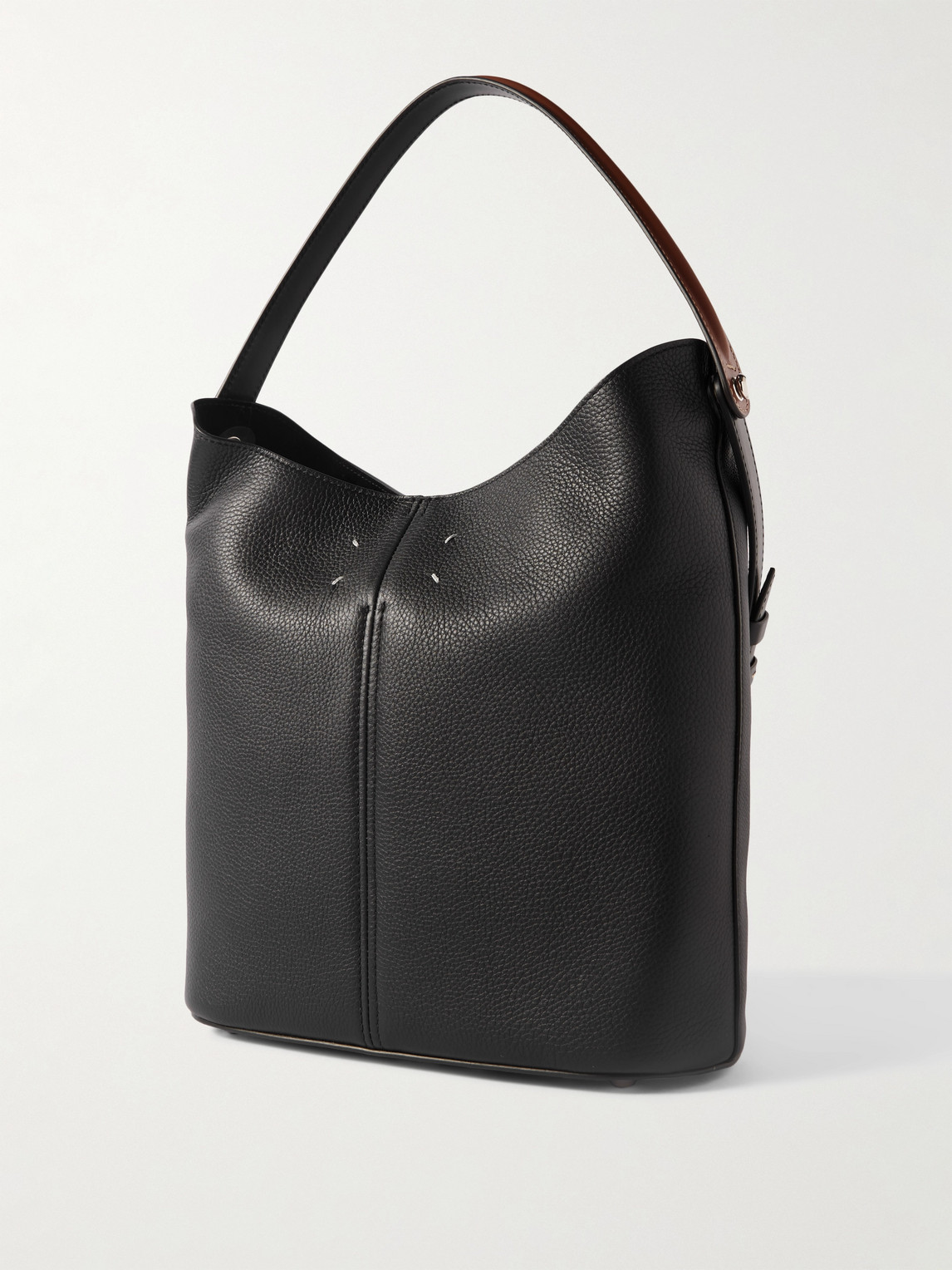 Maison Margiela Dress-age Leather Tote Bag In Black