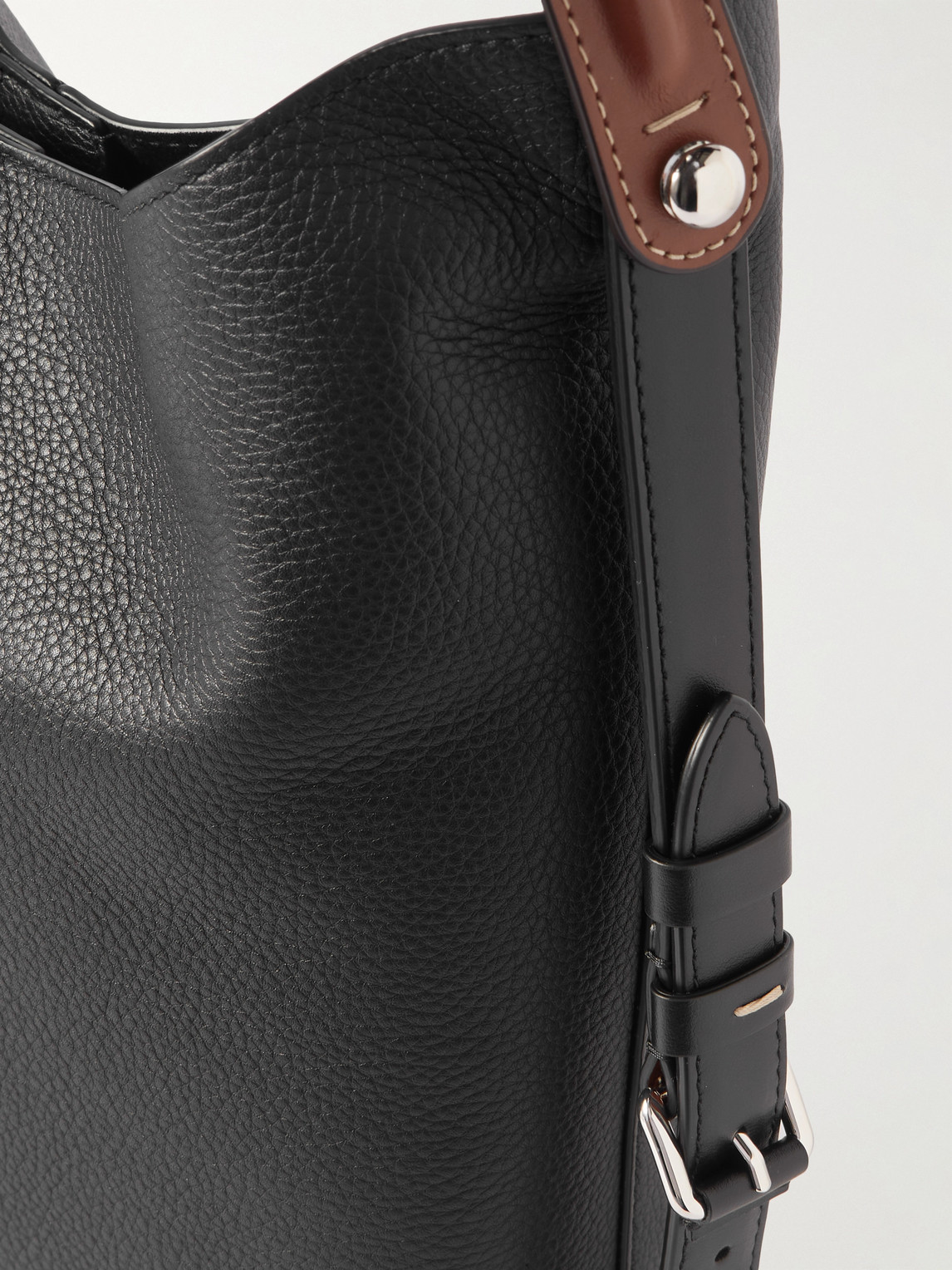 Maison Margiela Dress-age Leather Tote Bag In Black