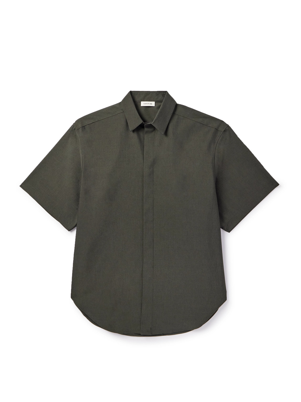 Oversized Stretch-Cotton and Wool-Blend Oxford Shirt