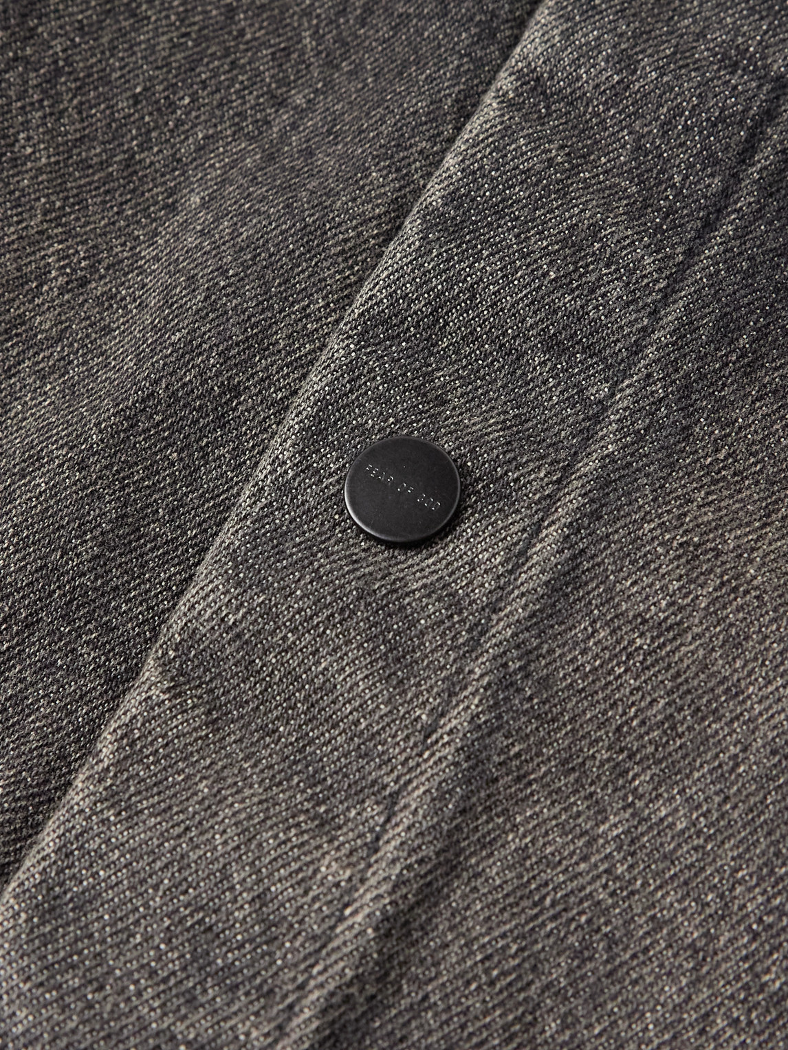 Fear Of God Men Snap Front Denim Overshirt In Black