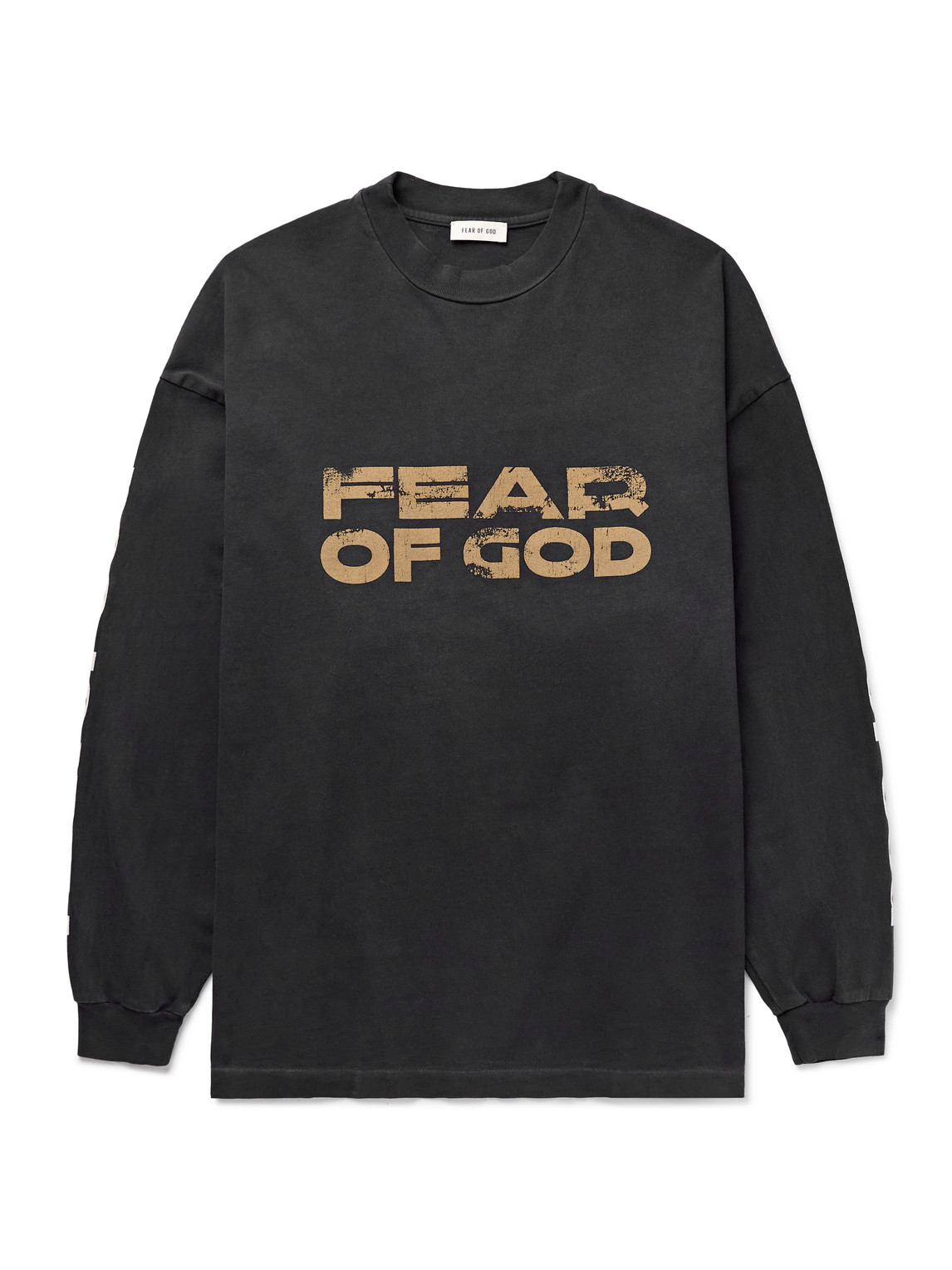 Fear Of God Logo-print Cotton-jersey T-shirt In Black