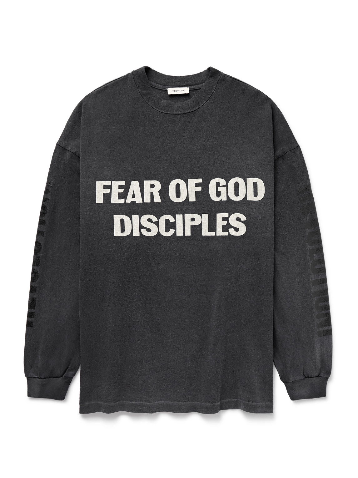 Fear Of God Disciple Logo-print Cotton-jersey T-shirt In Gray