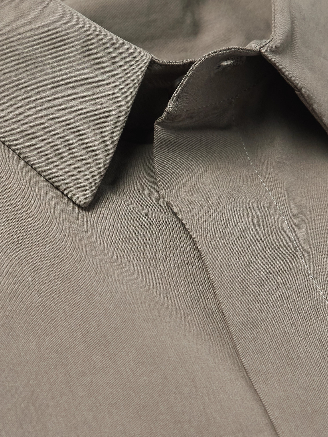 Fear Of God Oversized Cotton And Lyocell-blend Twill Shirt In Gray