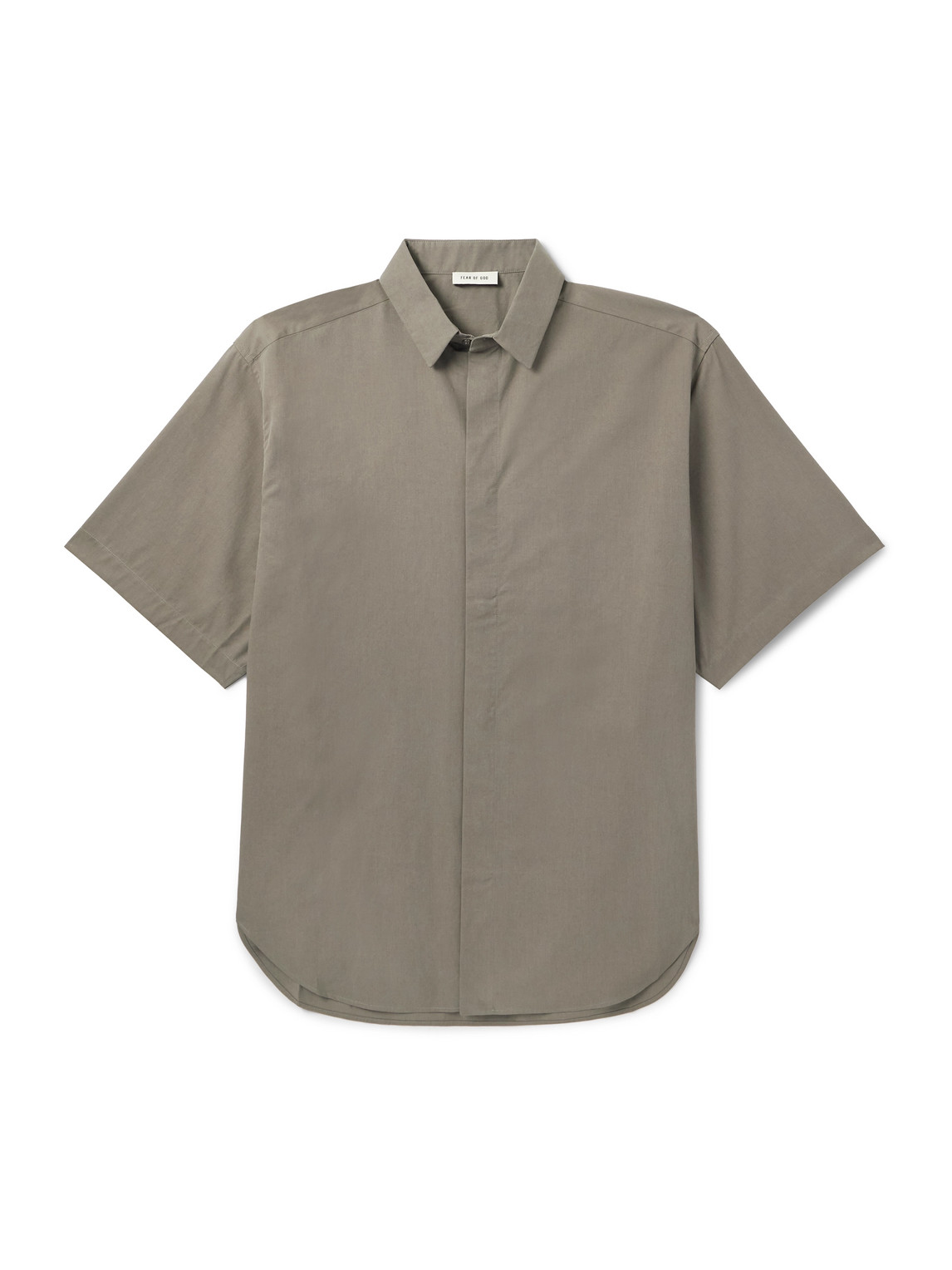 Fear Of God Oversized Cotton And Lyocell-blend Twill Shirt In Gray