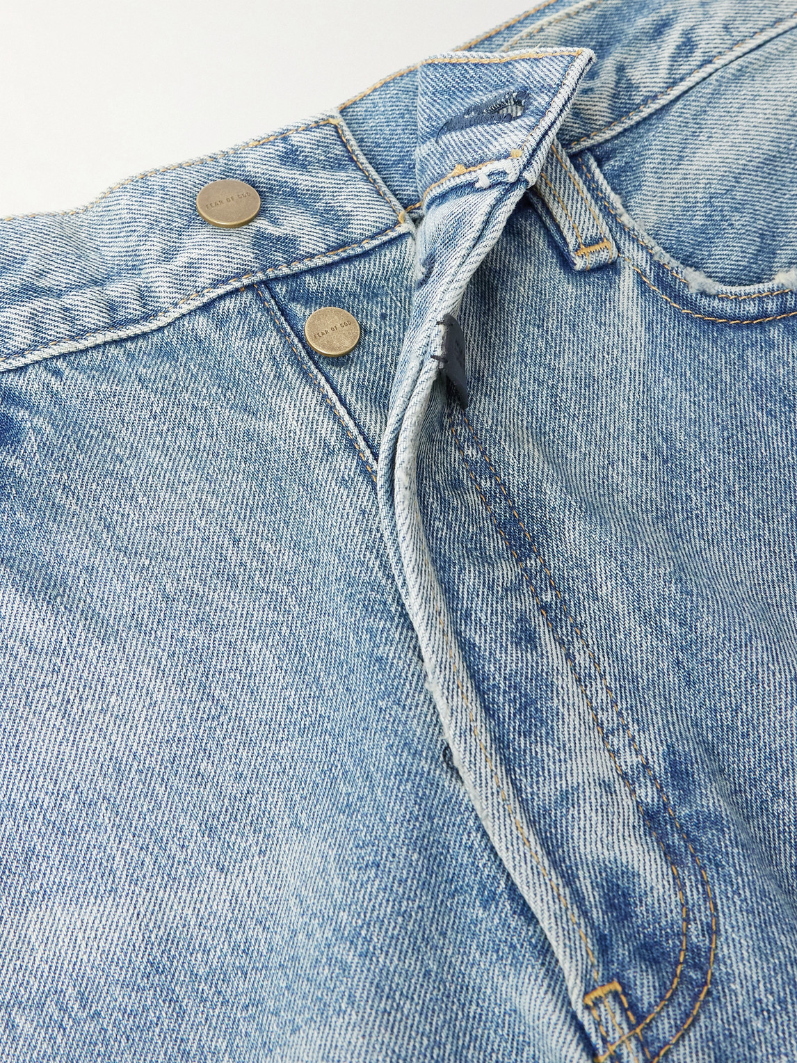 Fear Of God 5 Pocket Straight Leg In Blue