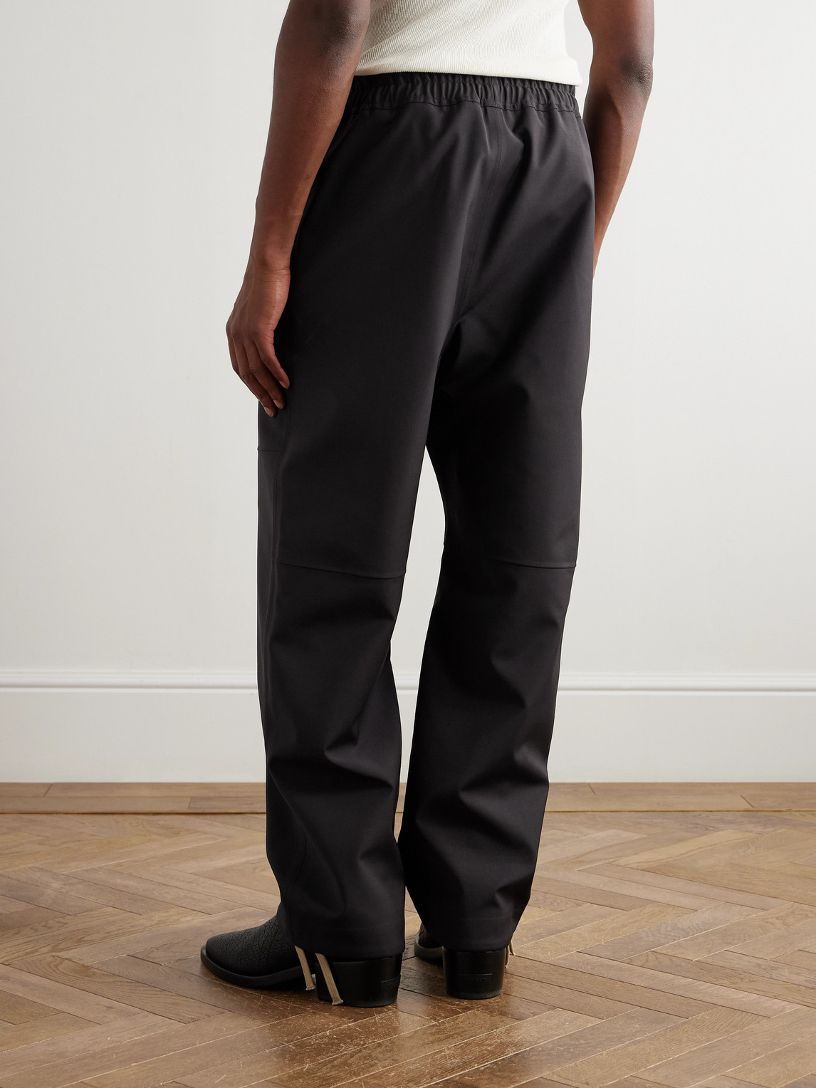 Fear Of God Straight-leg Panelled Woven Drawstring Trousers In Black