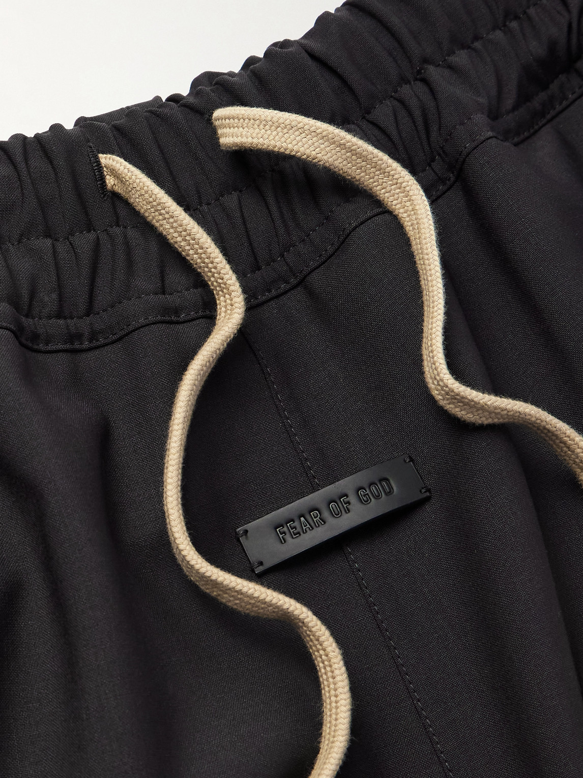 Fear Of God Straight-leg Panelled Woven Drawstring Trousers In Black