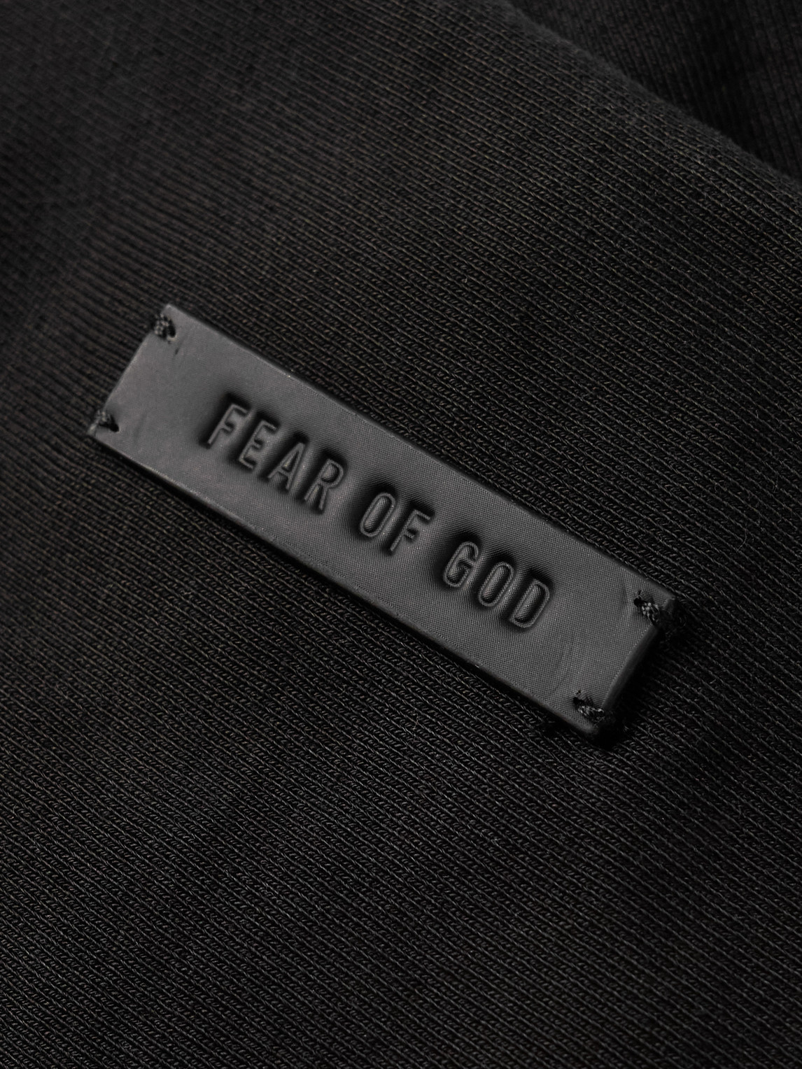 Fear Of God Logo-print Cotton-jersey Hoodie In Black