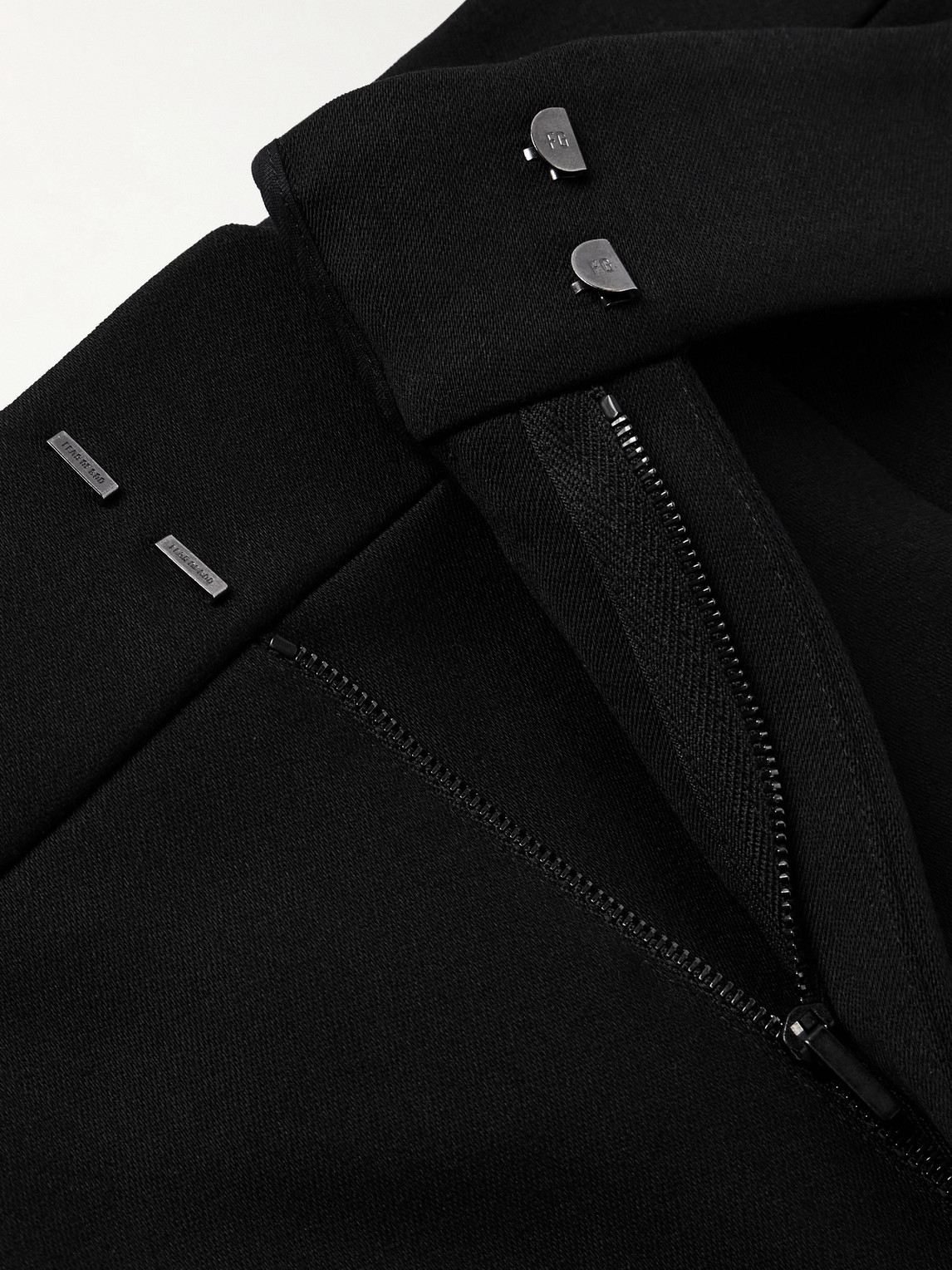 Fear Of God Straight-leg Pleated Wool Trousers In Black
