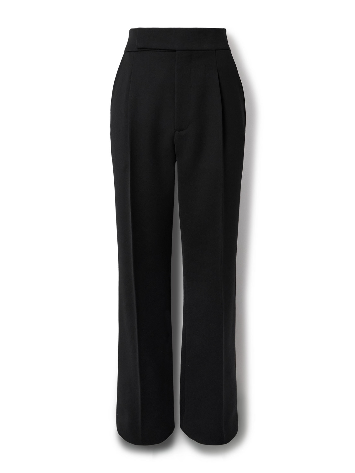 Fear Of God Straight-leg Pleated Wool Trousers In Black