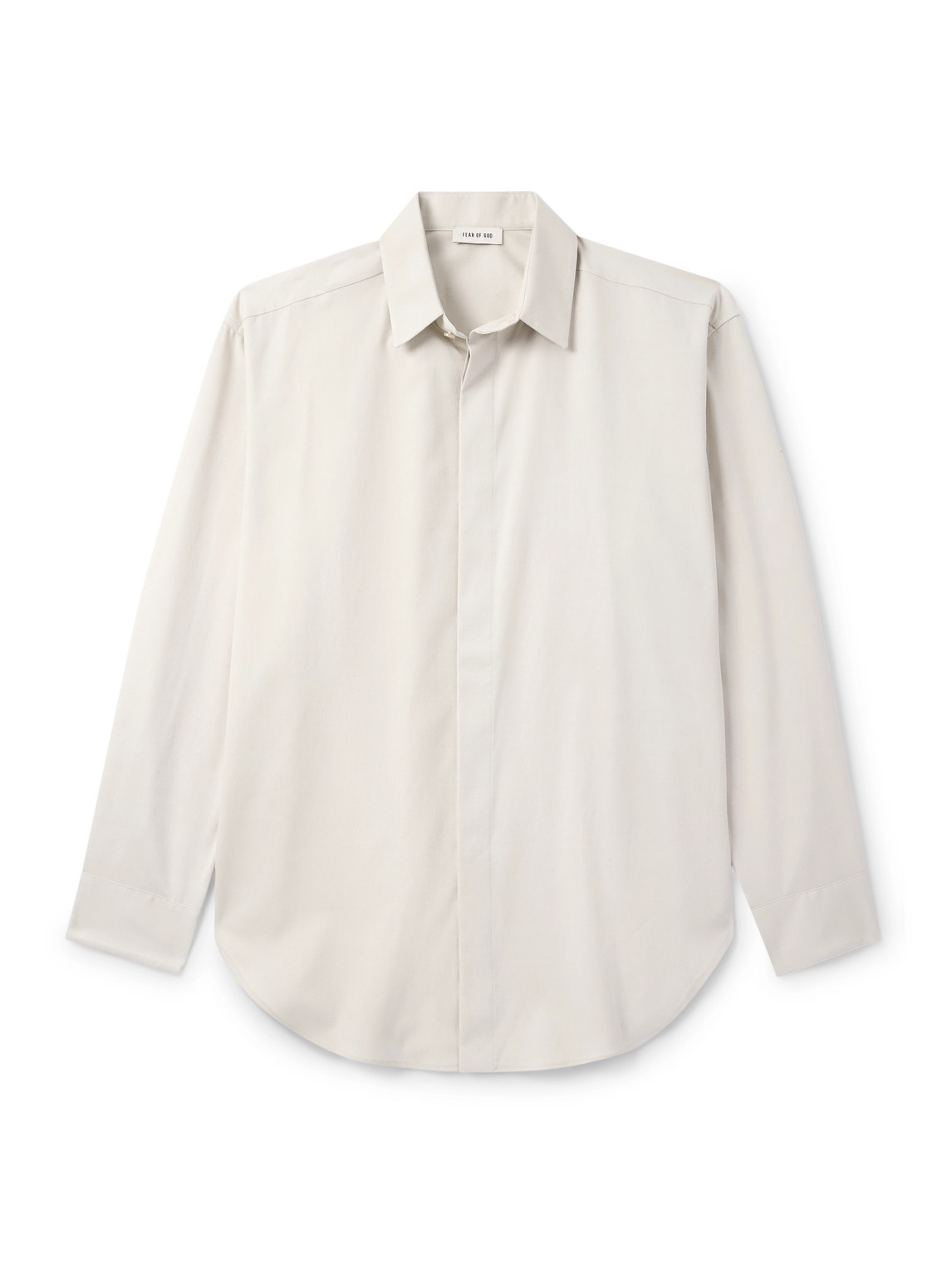 Fear Of God Oversized Button-down Collar Cotton-poplin Shirt In White