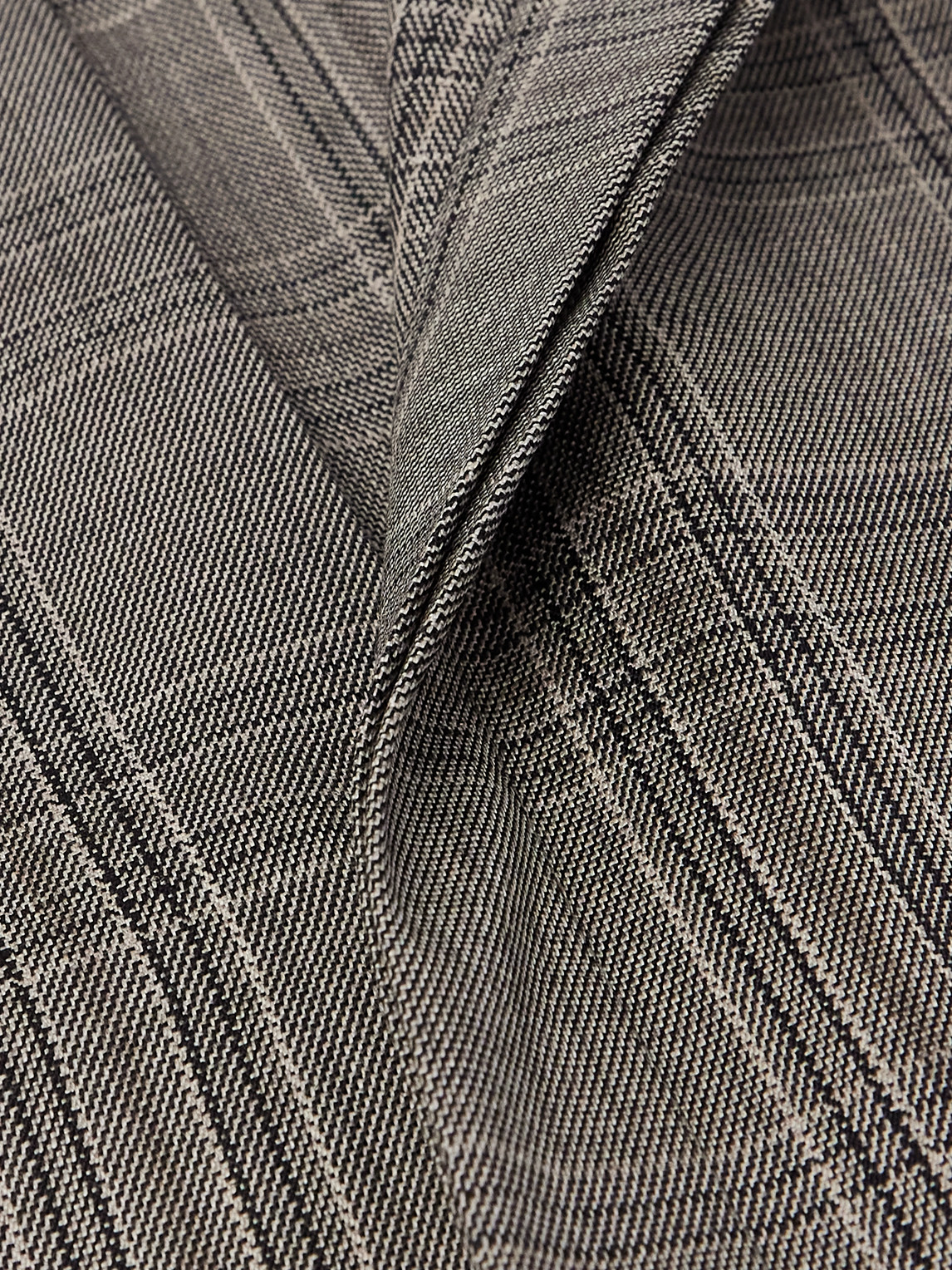 Fear Of God Oversized Checked Wool Shirt In Gray