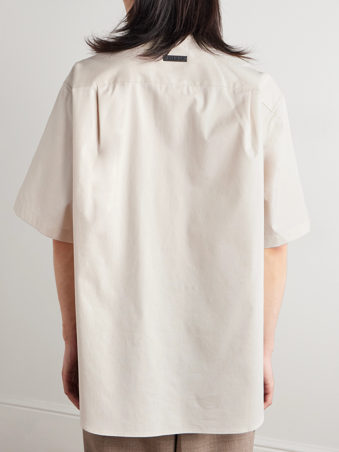 Fear Of God Oversized Stretch-cotton And Wool-blend Oxford Shirt In White