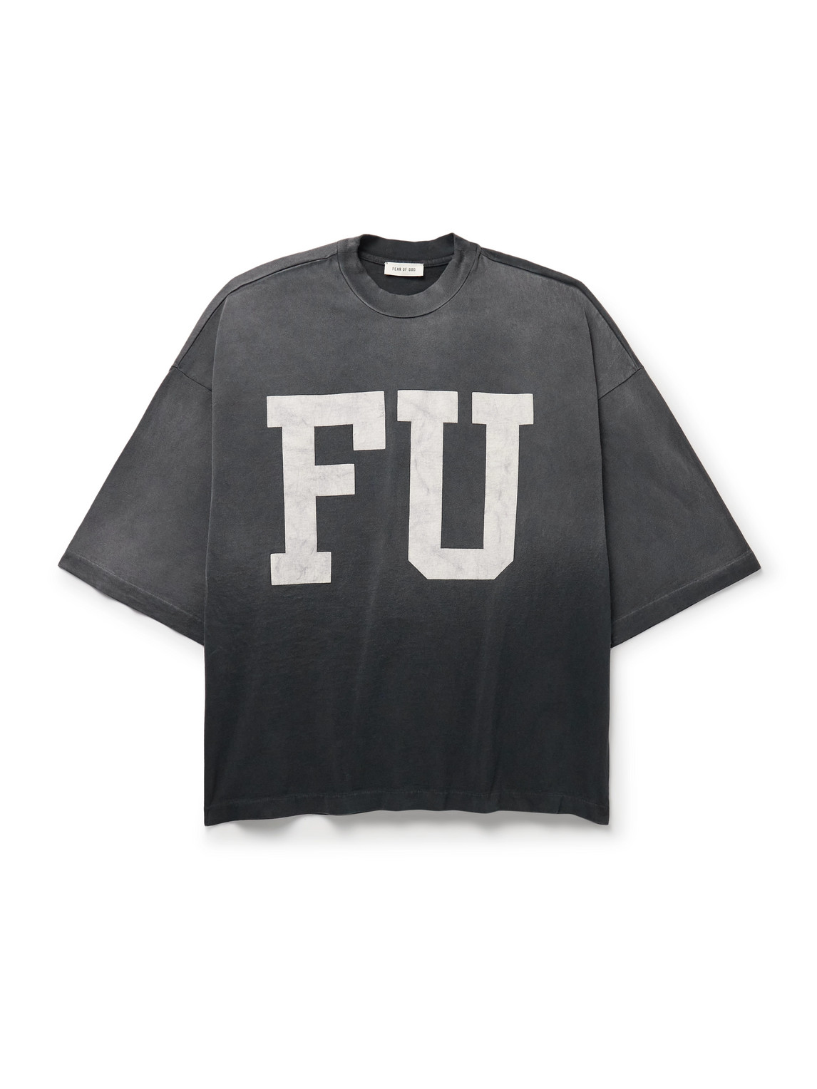 Fear Of God Mens Black Fu Educate Relaxed-fit Cotton-jersey T-shirt In Black