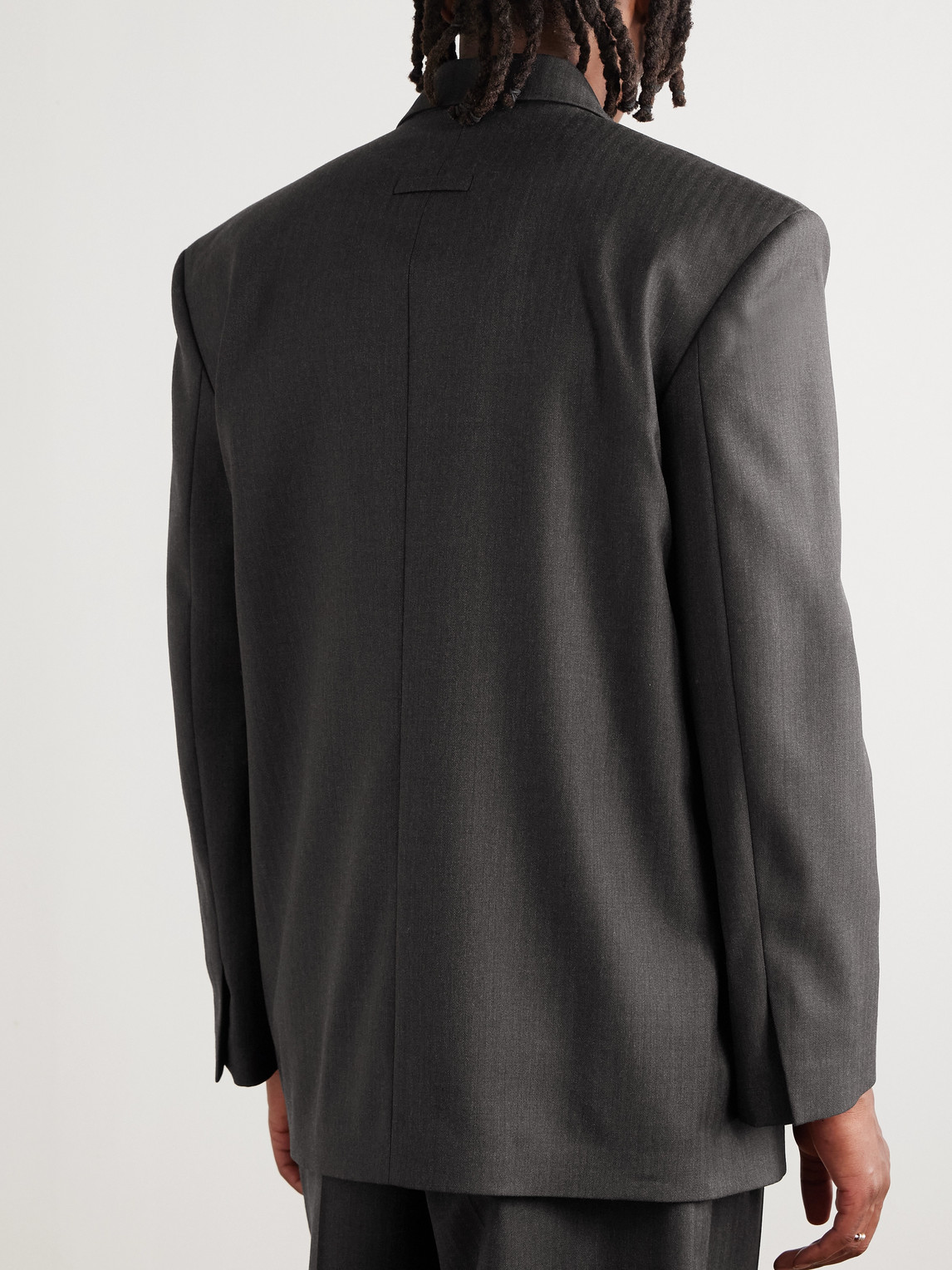 Fear Of God Wool Double-breasted Blazer In Black