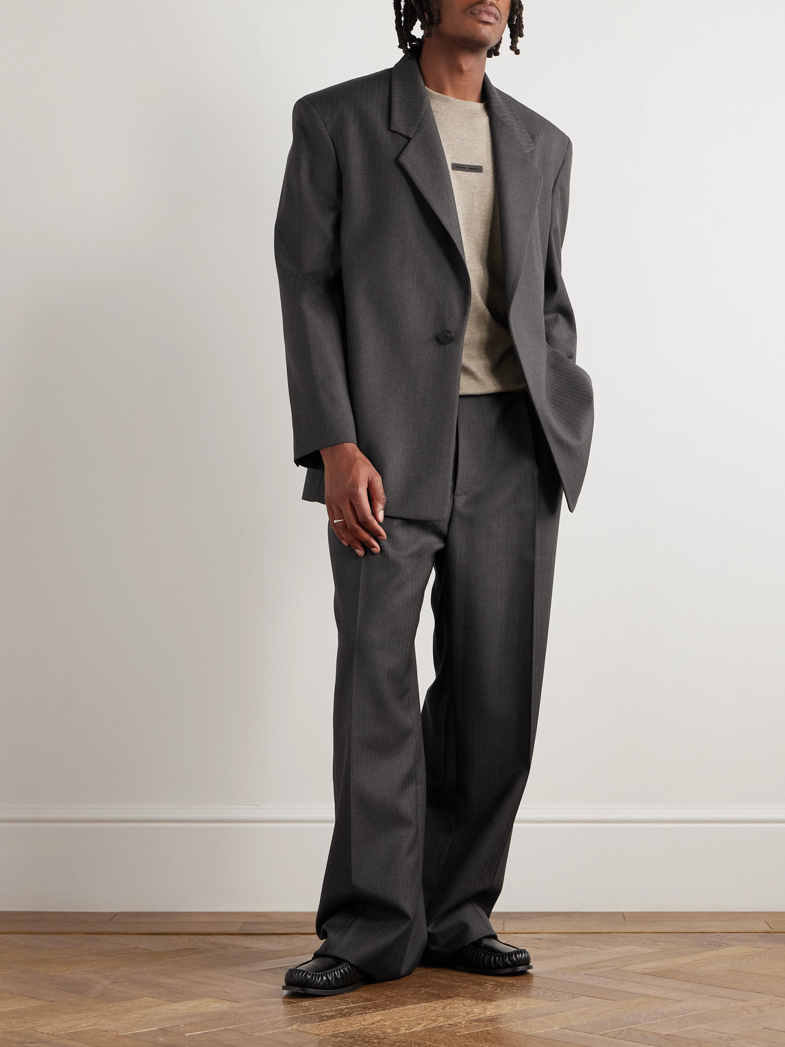 Fear Of God Wool Double-breasted Blazer In Black